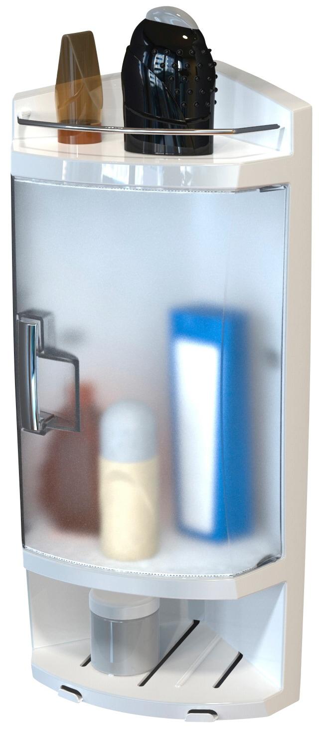 Duschregal BISCHOF "Deluxe", weiß, B:22cm H:44,1cm T:19cm, Kunststoff, Regale, Duschregal