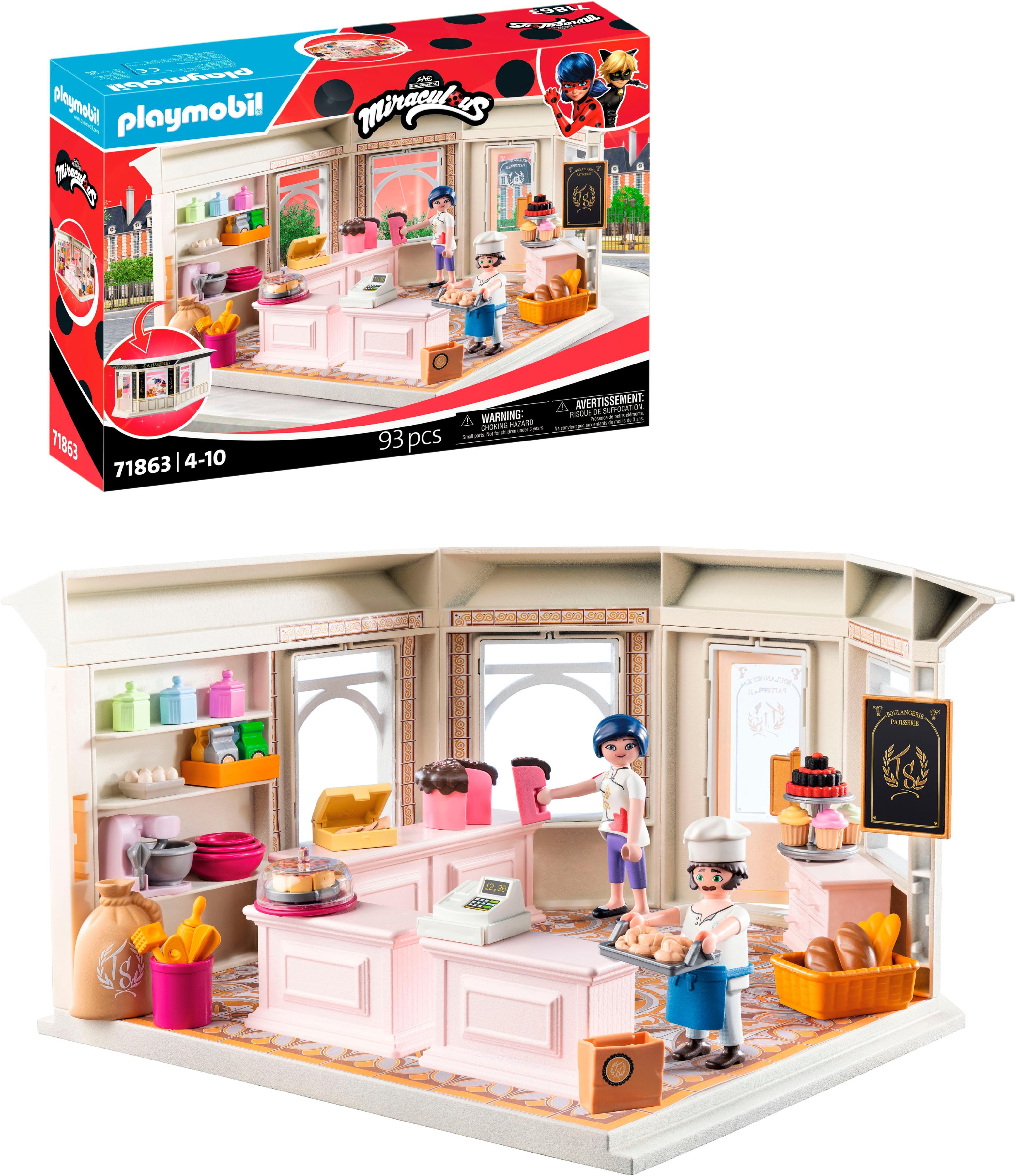 Konstruktions-Spielset PLAYMOBIL "Miraculous: Französische Bäckerei (71863)", bunt, Spielbausteine, Kinder, Kunststoff, Konstruktions-Spielset, Made in Europe