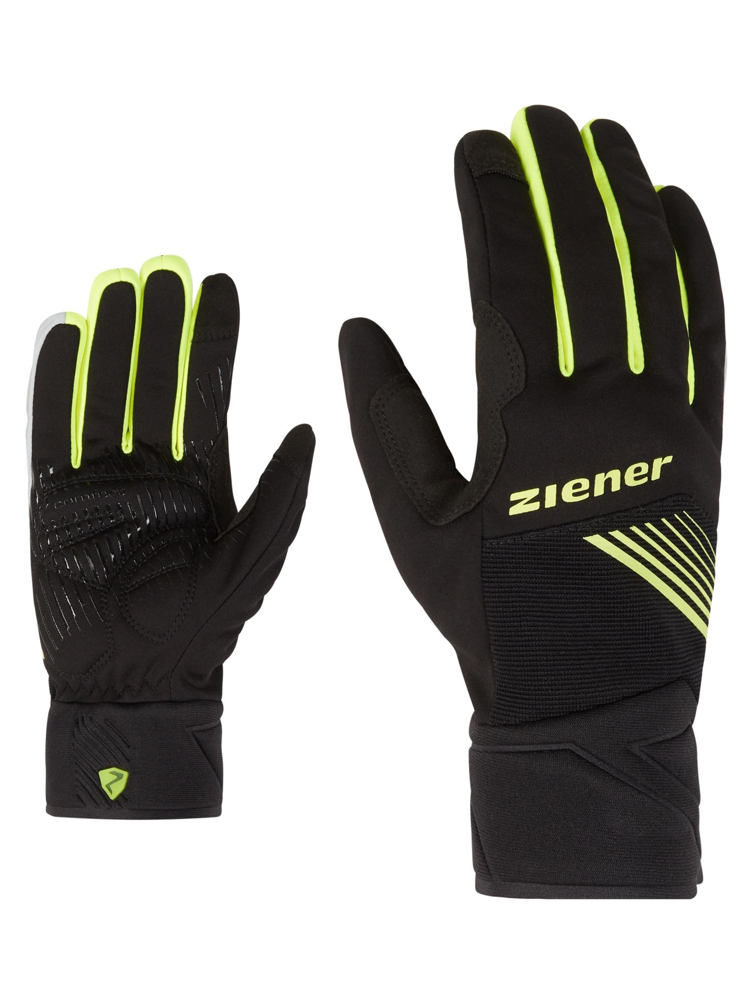 Fahrradhandschuhe ZIENER "DIRICH-Z TOUCH bike glove", Gr. 8, schwarz.poison gelb, Materialmix, Handschuhe Fahrradhandschuhe, Topseller