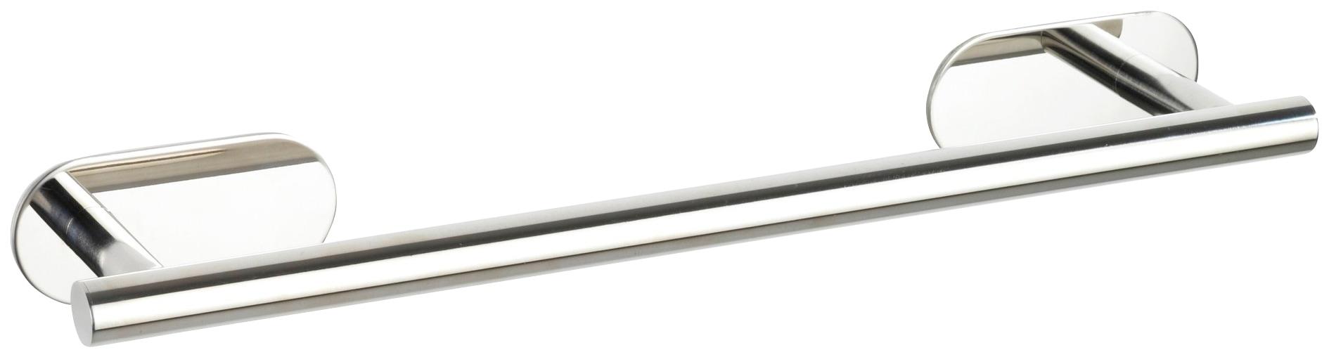 Handtuchhalter WENKO "Orea Shine", silber (silberfarben), B:40cm H:4,5cm T:7cm, Edelstahl, Handtuchhalter, Handtuchhalter, BxTxH: 40x7x4,5 cm, befestigen ohne bohren