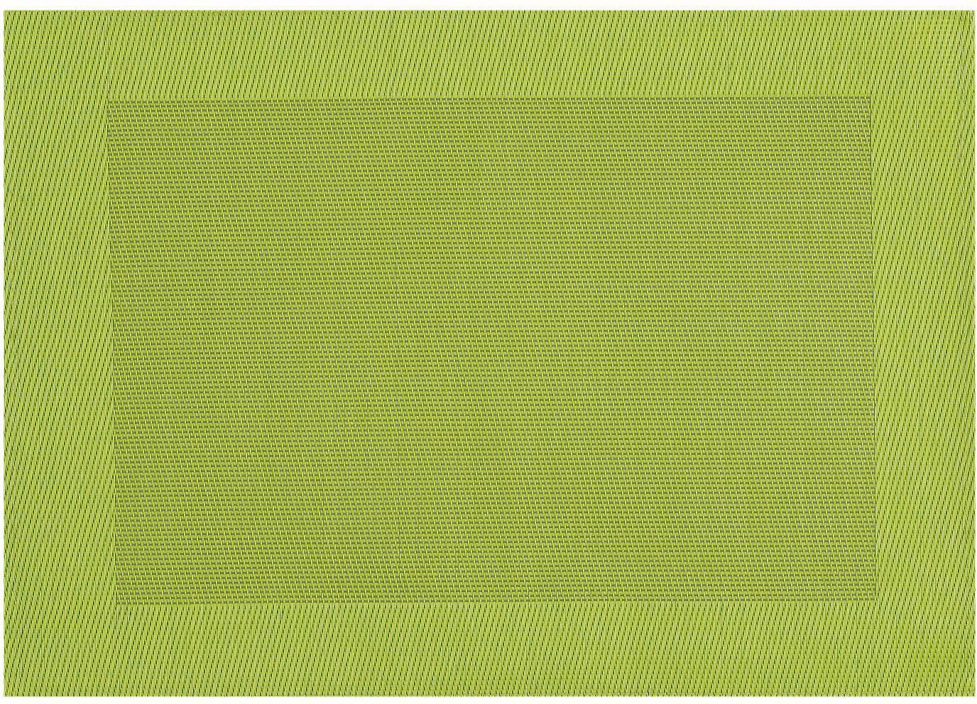 Platzset STUCO "Cadre", grün (hellgrün), B:33cm L:45cm, Obermaterial: 75% Polyethylen, 25% Polyester, Platzsets, Platzset