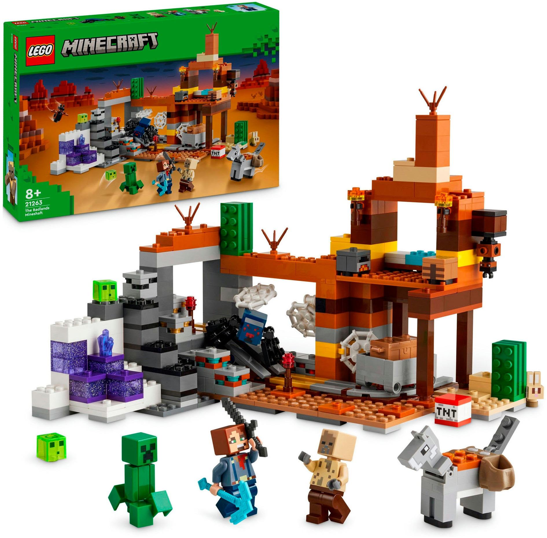 Konstruktionsspielsteine LEGO "Die Mine in den Badlands (21263), LEGO Minecraft", bunt, Spielbausteine, Kinder, Kunststoff, Konstruktionsspielsteine, Made in Europe