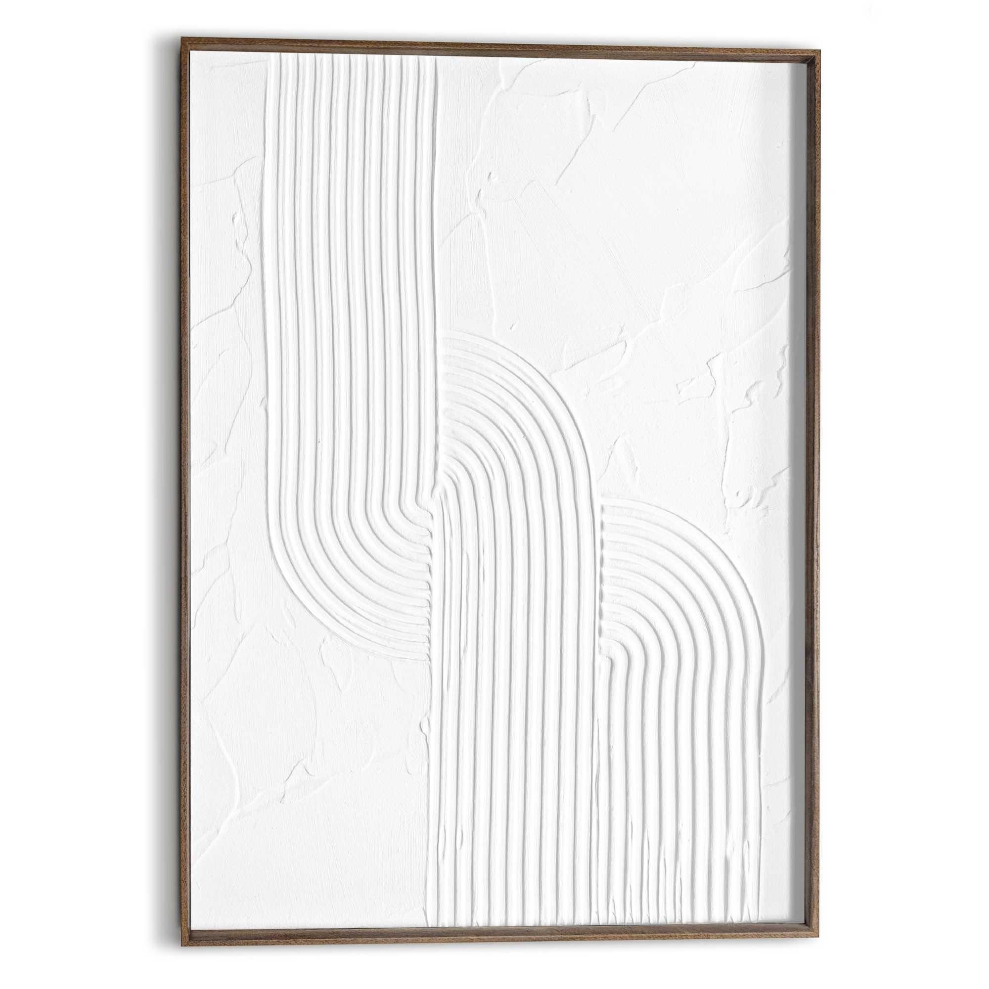 Wandbild REINDERS "Reliefmuster", farbe bild(er): weiß, B:50cm H:70cm T:3cm, Bilder, Wandbild, Wohnzimmer - Weiß - MDF - Abstrakt - 50x70 cm