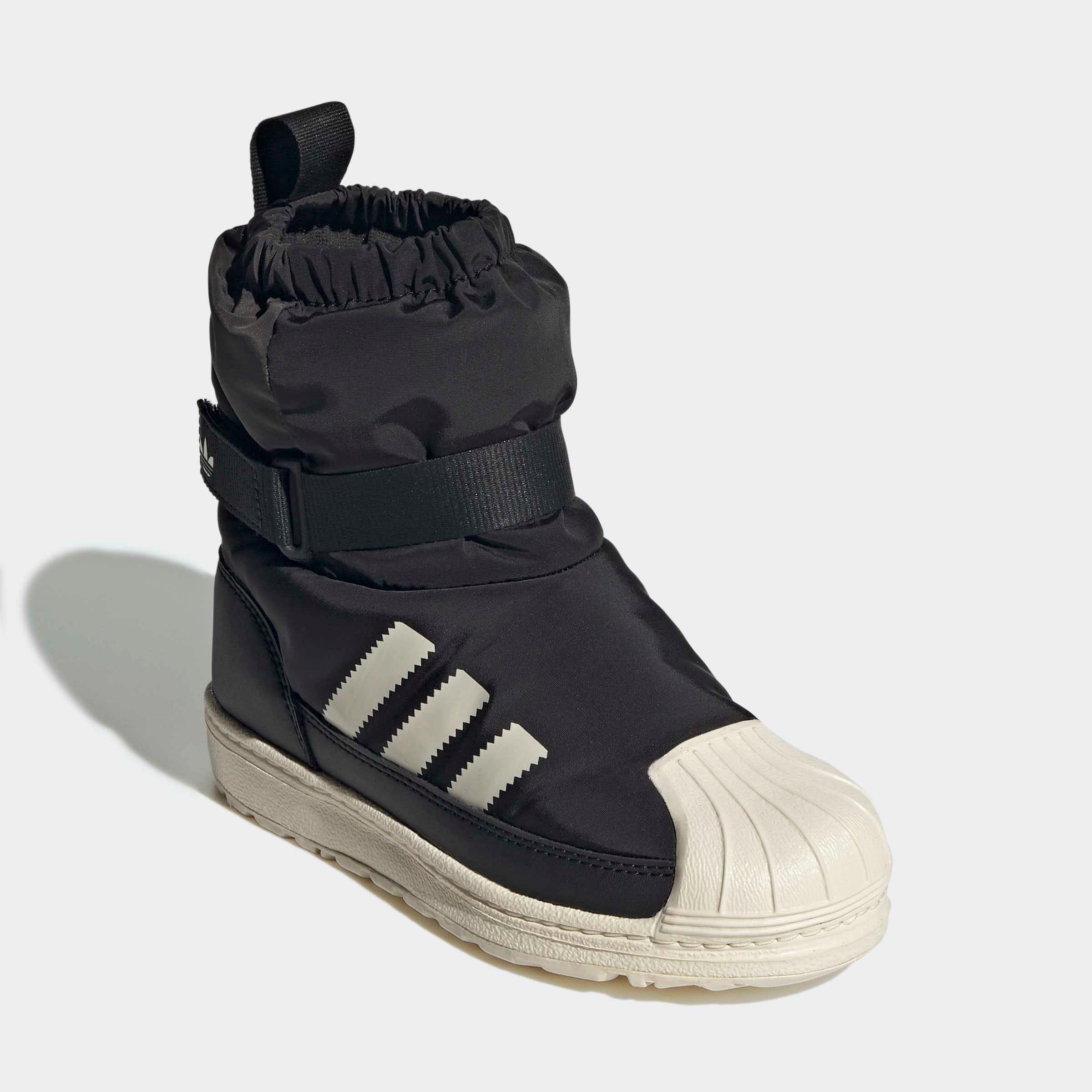 Winterstiefel ADIDAS ORIGINALS "SUPERSTAR 360 WINTERIZED STIEFEL FÜR KINDER", Damen, Gr. 28, core schwarz, wonder weiß, carbon, Synthetik, Textil, Schuhe Winterstiefel, Winterschuhe, Winterboots, Snowboots, für Kinder & Jugendliche