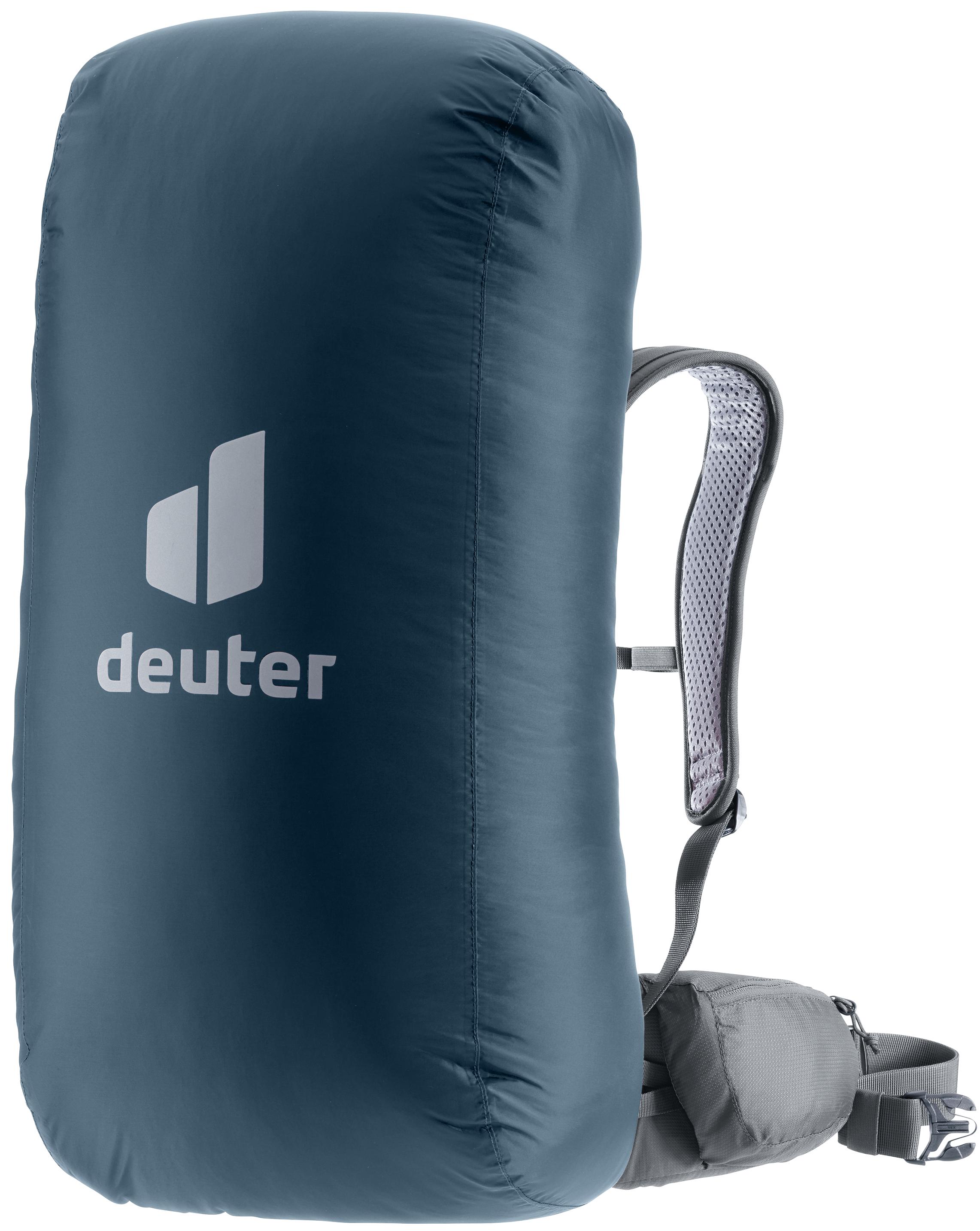 Rucksack-Regenschutz DEUTER "Raincover II 30-50 L", blau (ara), Regenschutz, Kunststoff, Rucksack-Regenschutz, mit reflektierenden Elementen, mit Kordelzug