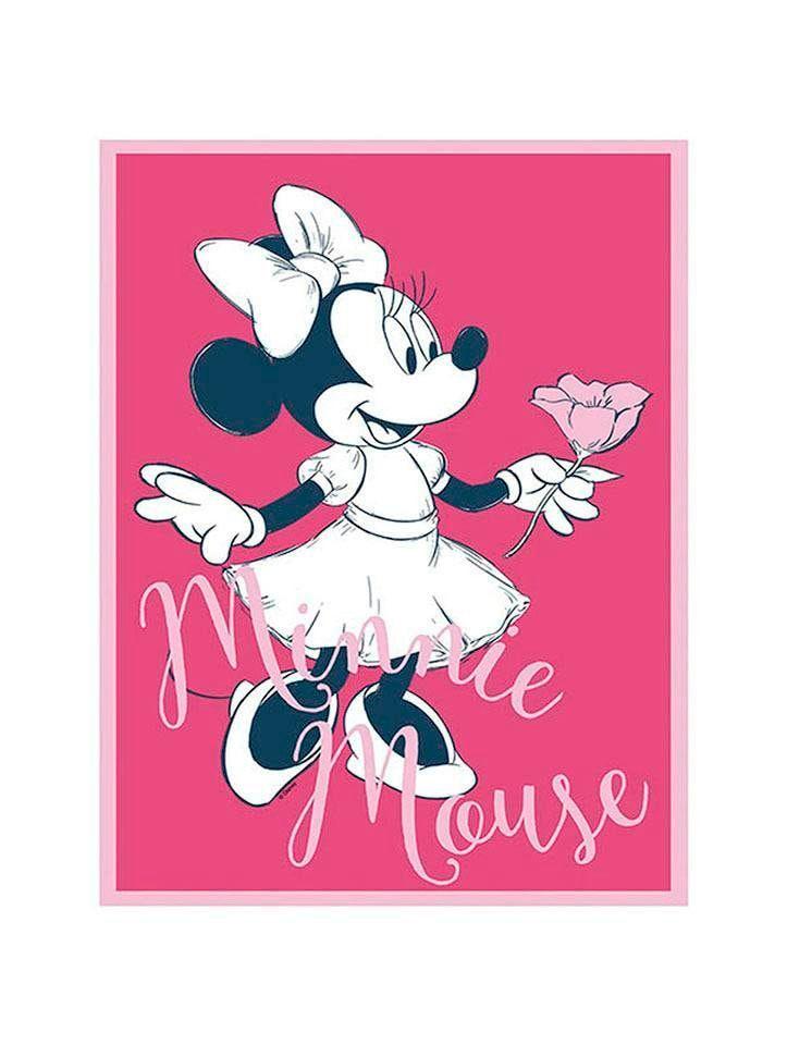 Bild KOMAR "Minnie Mouse Girlie", rot (farbe bild(er): rot), B:30cm H:40cm, Holz, Papier, Bilder, Bild, Wandbild zur Dekoration im Kinderzimmer - ohne Rahmen