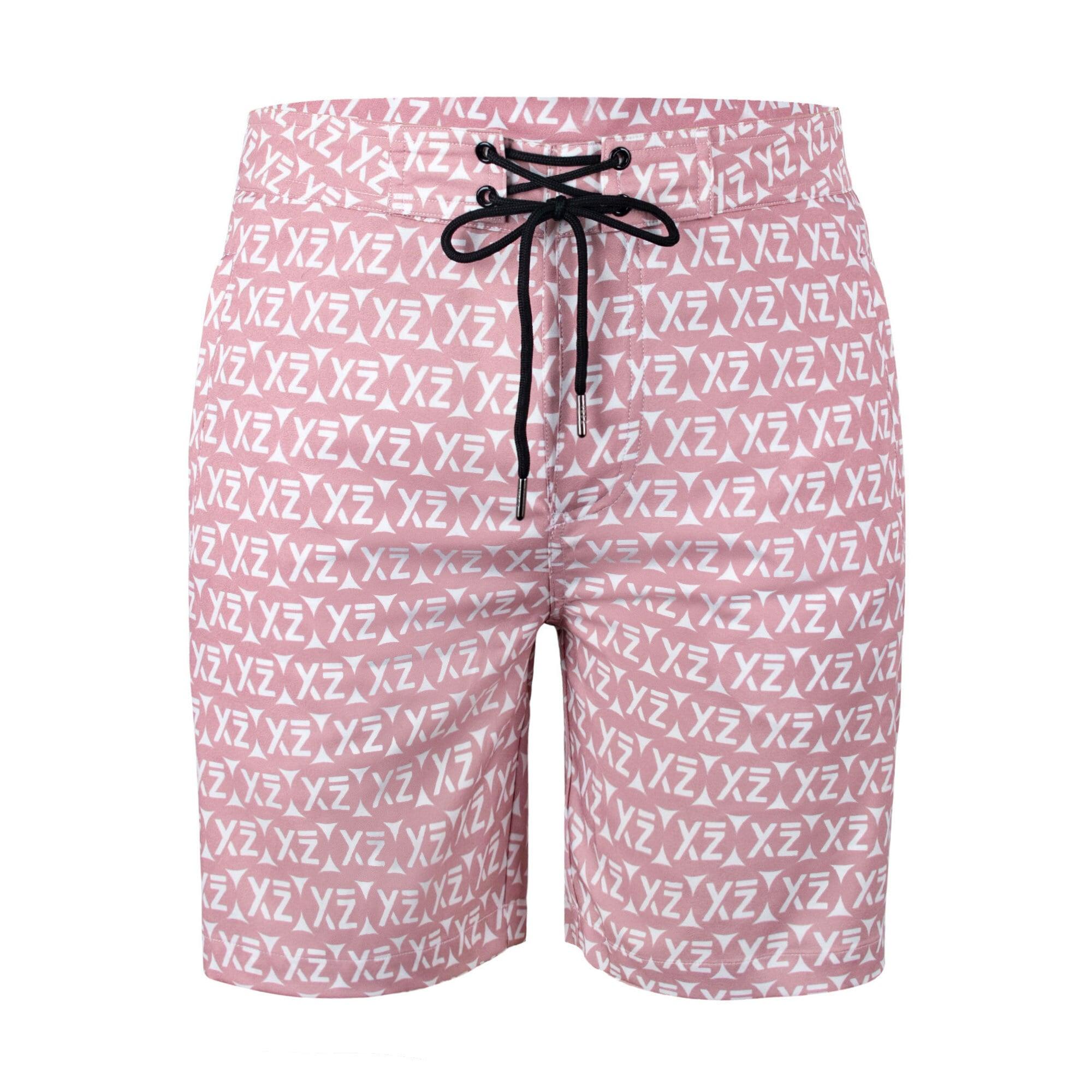 Badeshorts YEAZ "Badeshorts DAZZERS", Herren, Gr. M, US, pink, Obermaterial: 97% Polyester PES. 3% Elasthan EL., Badehosen Badeshorts