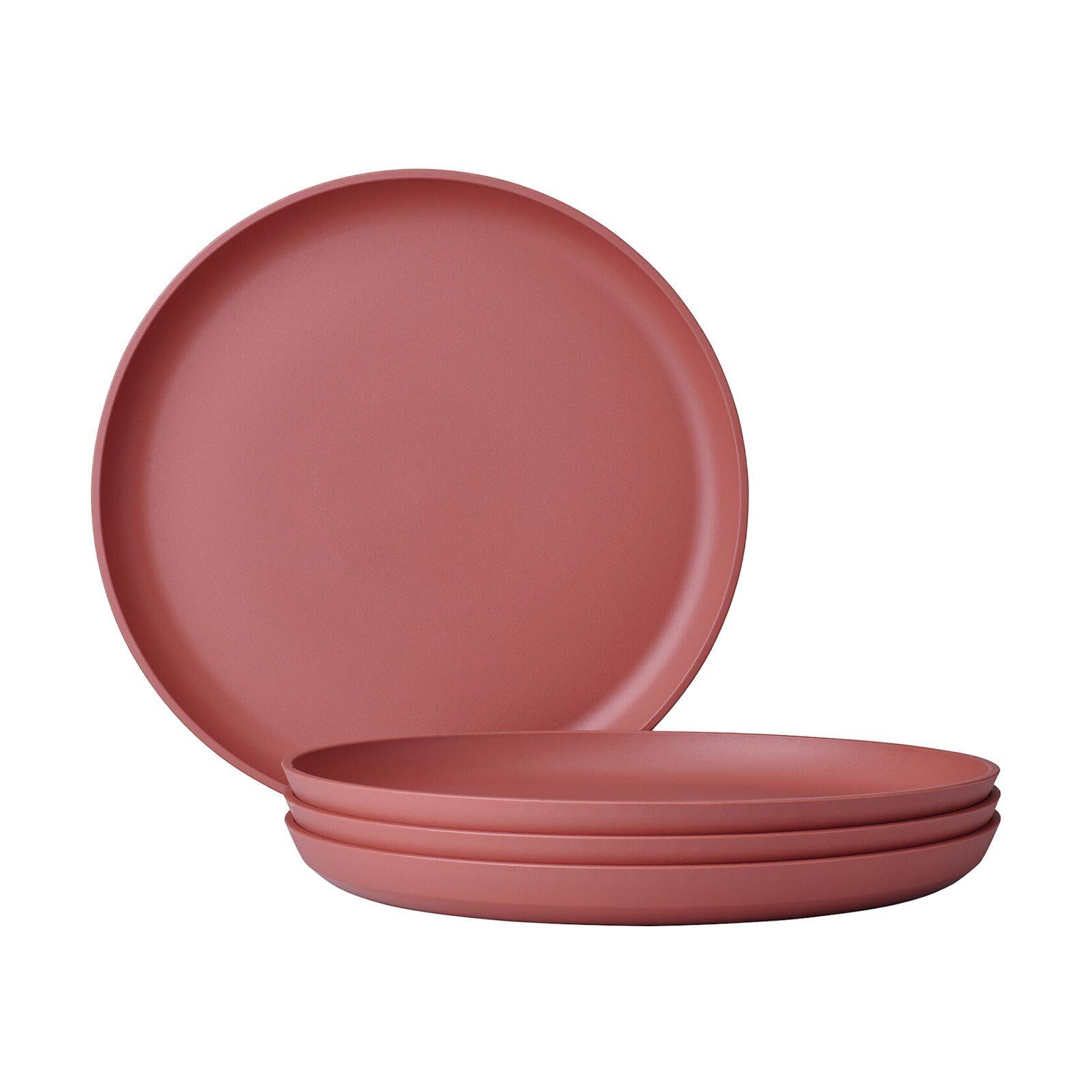 Frühstücksteller MEPAL "Frühstücksteller Silueta ø 23 cm 4er Set", bunt (vivid mauve), L:23cm, Speiseteller, Frühstücksteller