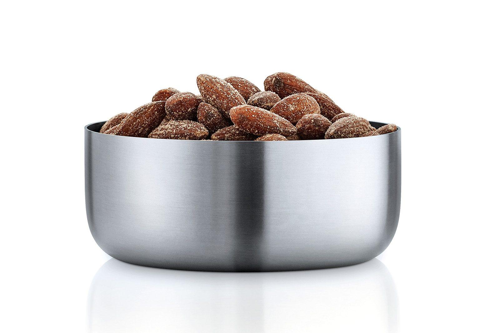 Snackschale BLOMUS "BASIC", silber (silberfarben), H:5,5cm Ø:8cm, Edelstahl, Schüsseln, Snackschale