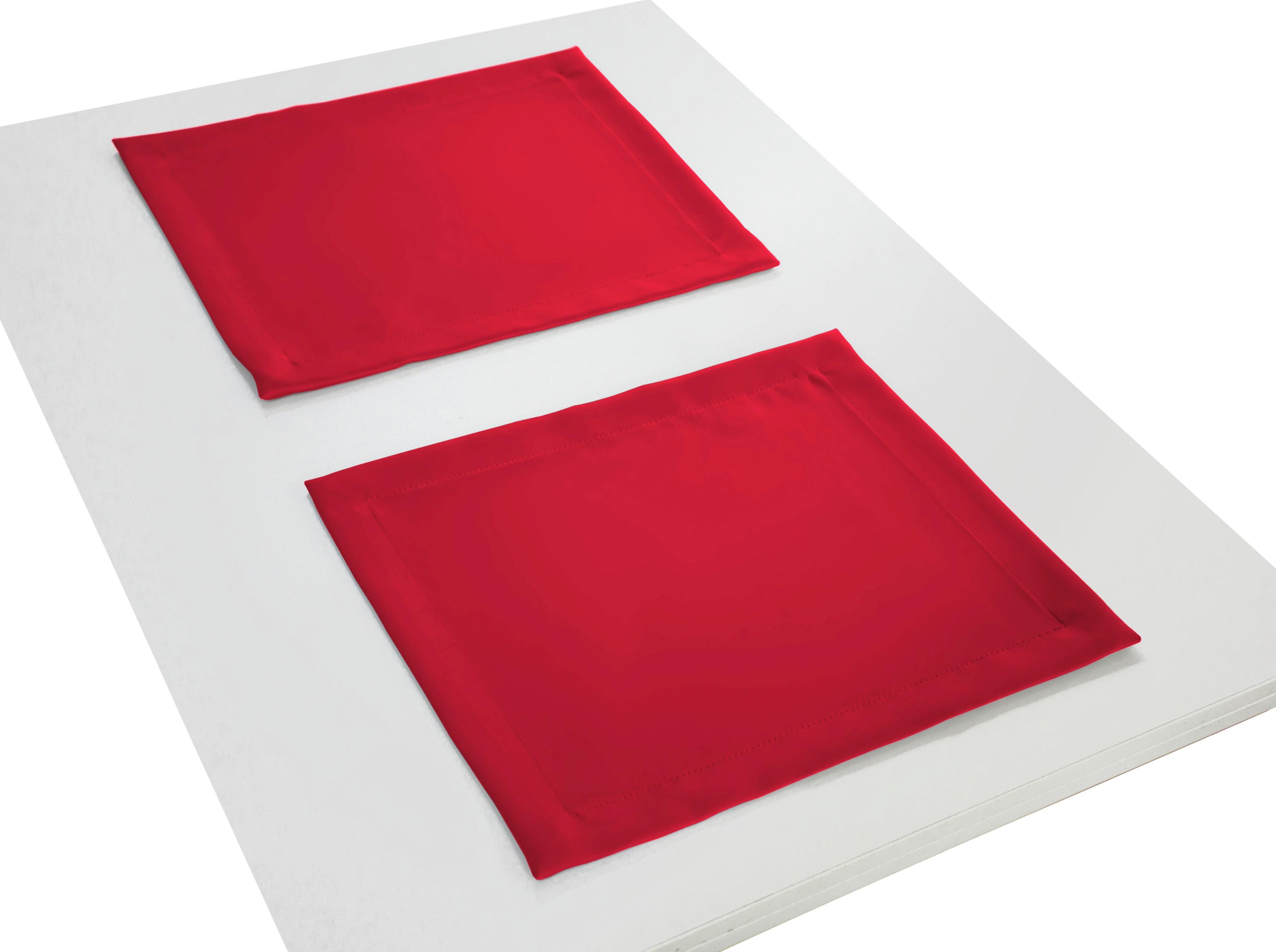 Platzset WIRTH "Umea" Gr. 1, rot, B:40cm L:35cm, Obermaterial: 100% Polyester, Platzsets, Platzset