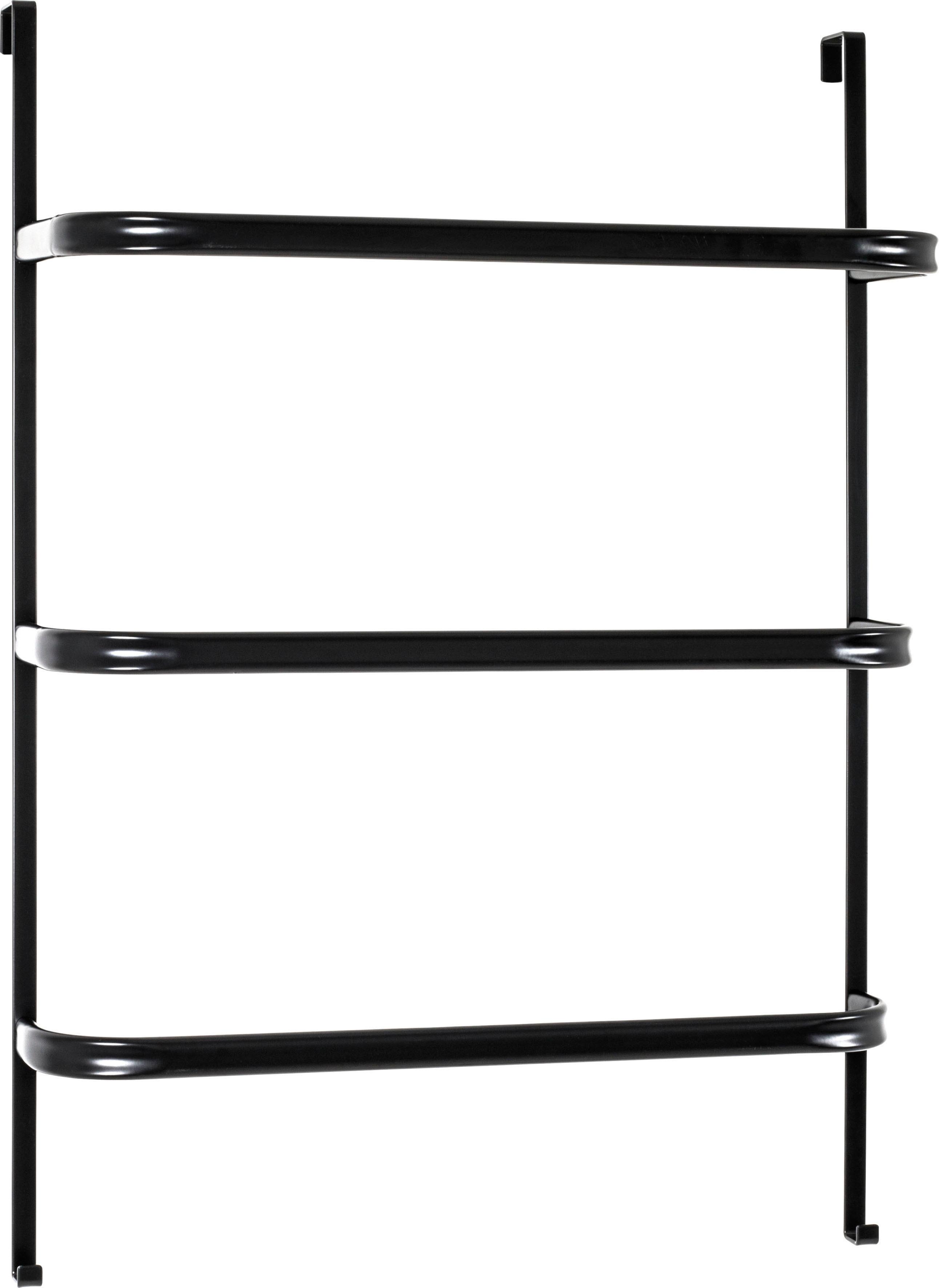 Handtuchhalter HAKU "21538", schwarz, B:55cm H:78cm T:21cm, Metall, Handtuchhalter, Handtuchhalter, Breite 55 cm