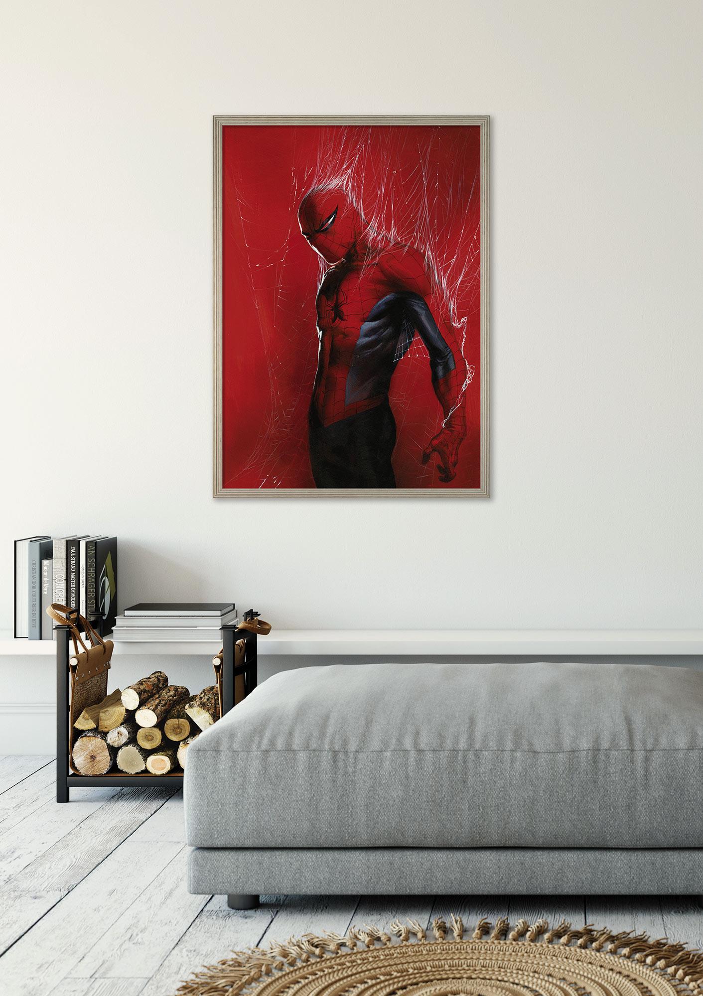 Wandbild KOMAR "Marvel Spider-Man Through the Spider Web", rot (farbe bild(er): rot), Disney, 1 Stk., Vlies, Bilder, Wandbild, 40 x 50 cm (Breite x Höhe) - Kinderzimmer, Dekoration