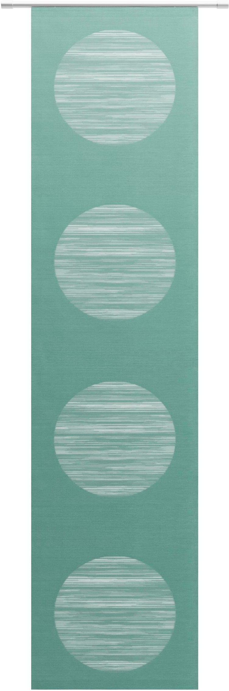 Schiebegardine NEUTEX FOR YOU "Padova" Gr. 4, blau (petrol), B:57cm H:245cm, Scherli, Polyester, Gardinen, Schiebegardine, inkl. Befestigungszubehör, Halbtransparent, Sauberer Abschluss, modern