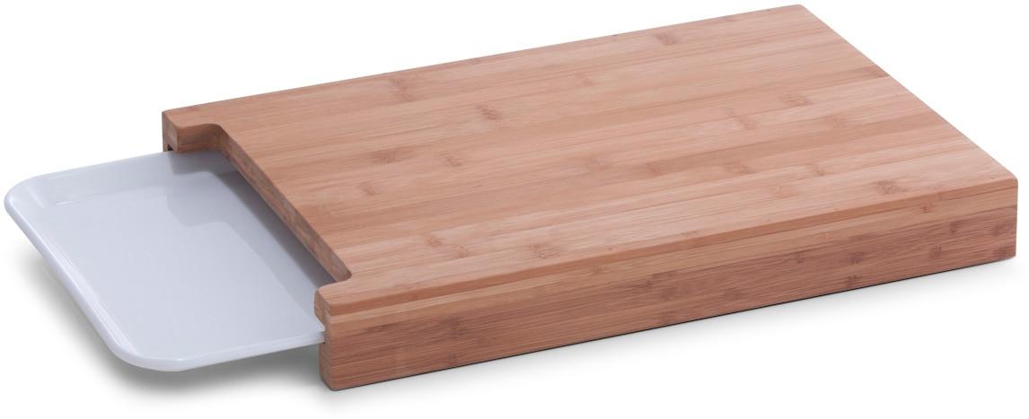 Schneidebrett ZELLER PRESENT "Bamboo", braun, B:26cm H:4,5cm L:38cm, Bambus, Melamin, Schneidebretter, Schneidebrett, aus hochwertigem Bambus