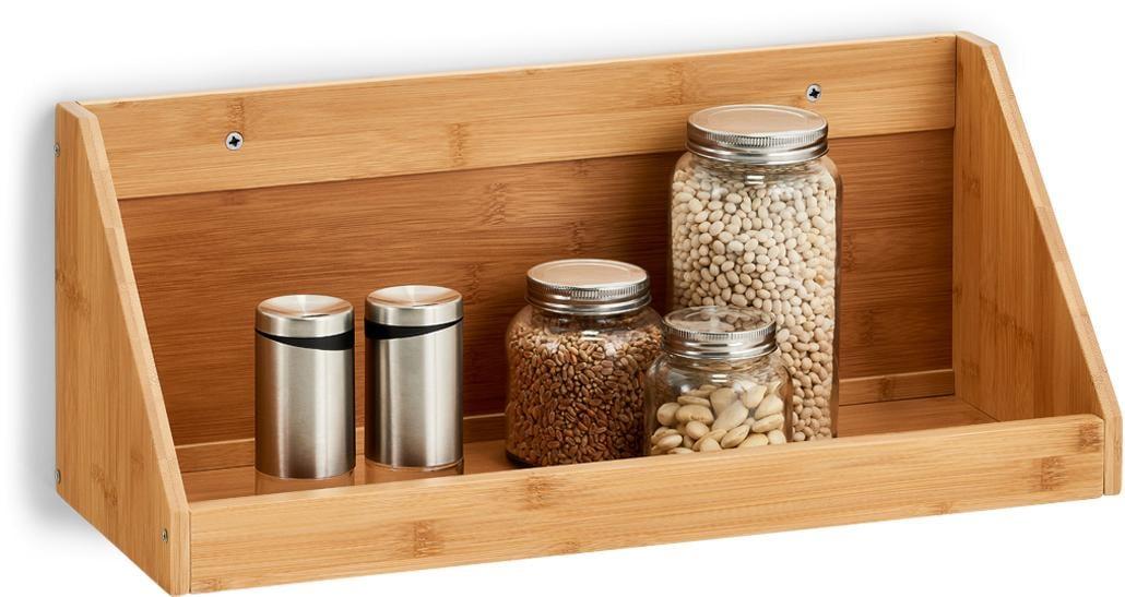 Ablageregal ZELLER PRESENT "Bamboo", braun, B:50cm H:20cm T:20cm, Bambus, Regale, Ablageregal, aus hochwertigem Bambus