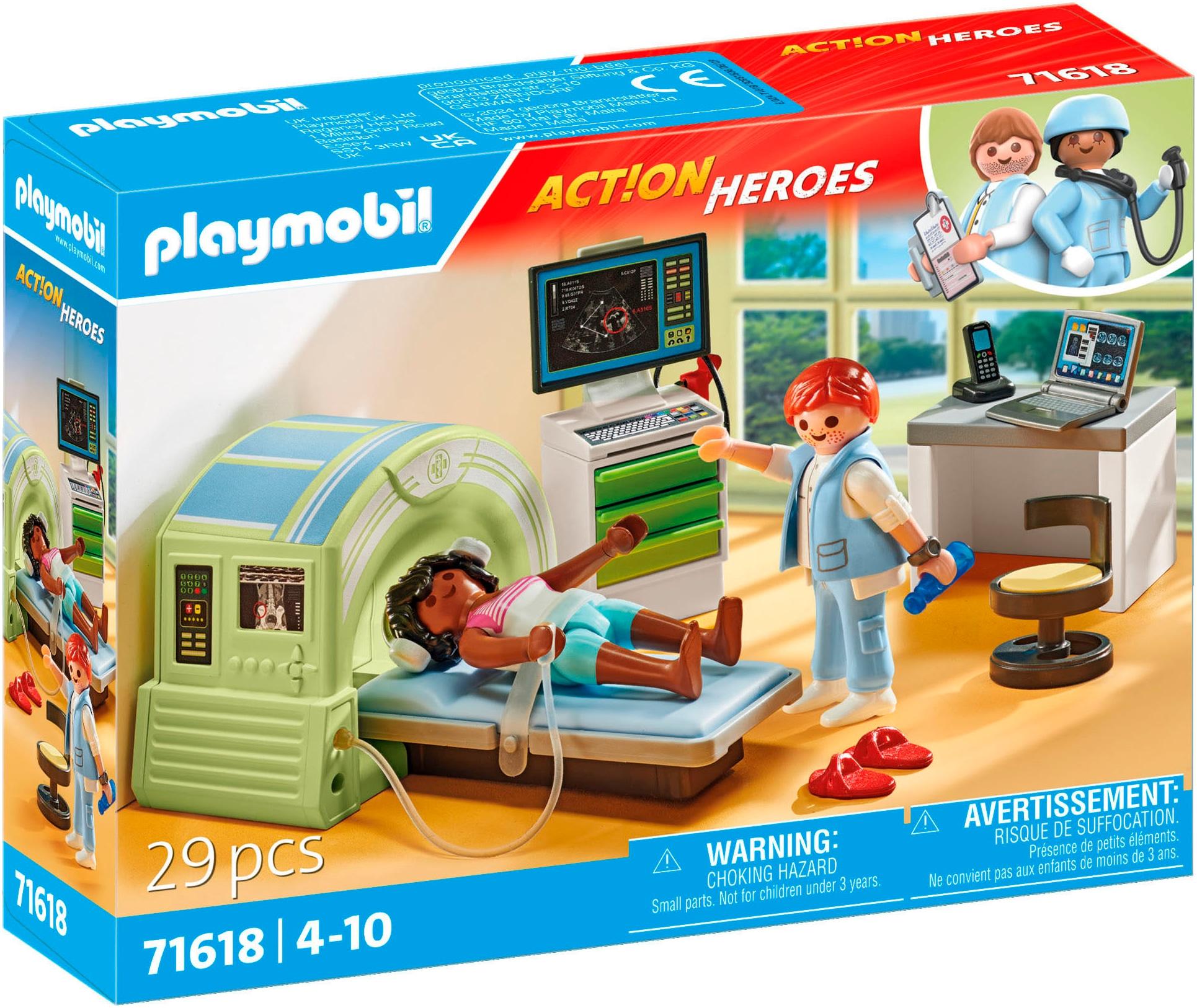 Konstruktions-Spielset PLAYMOBIL "MRT mit Patient (71618), Action Heroes", bunt, Spielbausteine, Kinder, Kunststoff, Konstruktions-Spielset, Made in Europe