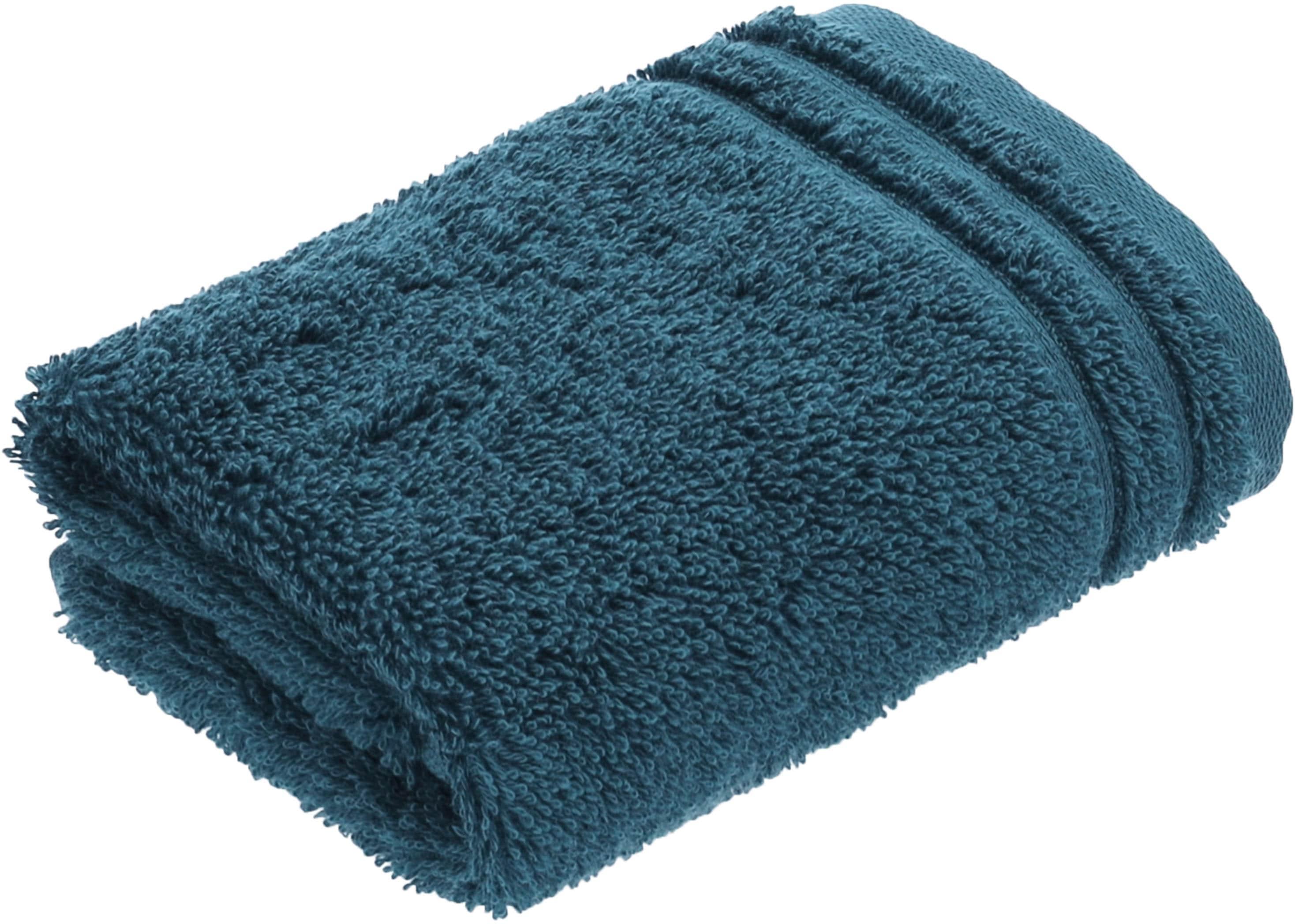 Seiftuch VOSSEN "Calypso Feeling", blau (poseidon), B:30cm L:30cm, Walkfrottier, Handtücher, Seiftuch, Waschlappen im Set, VEGAN