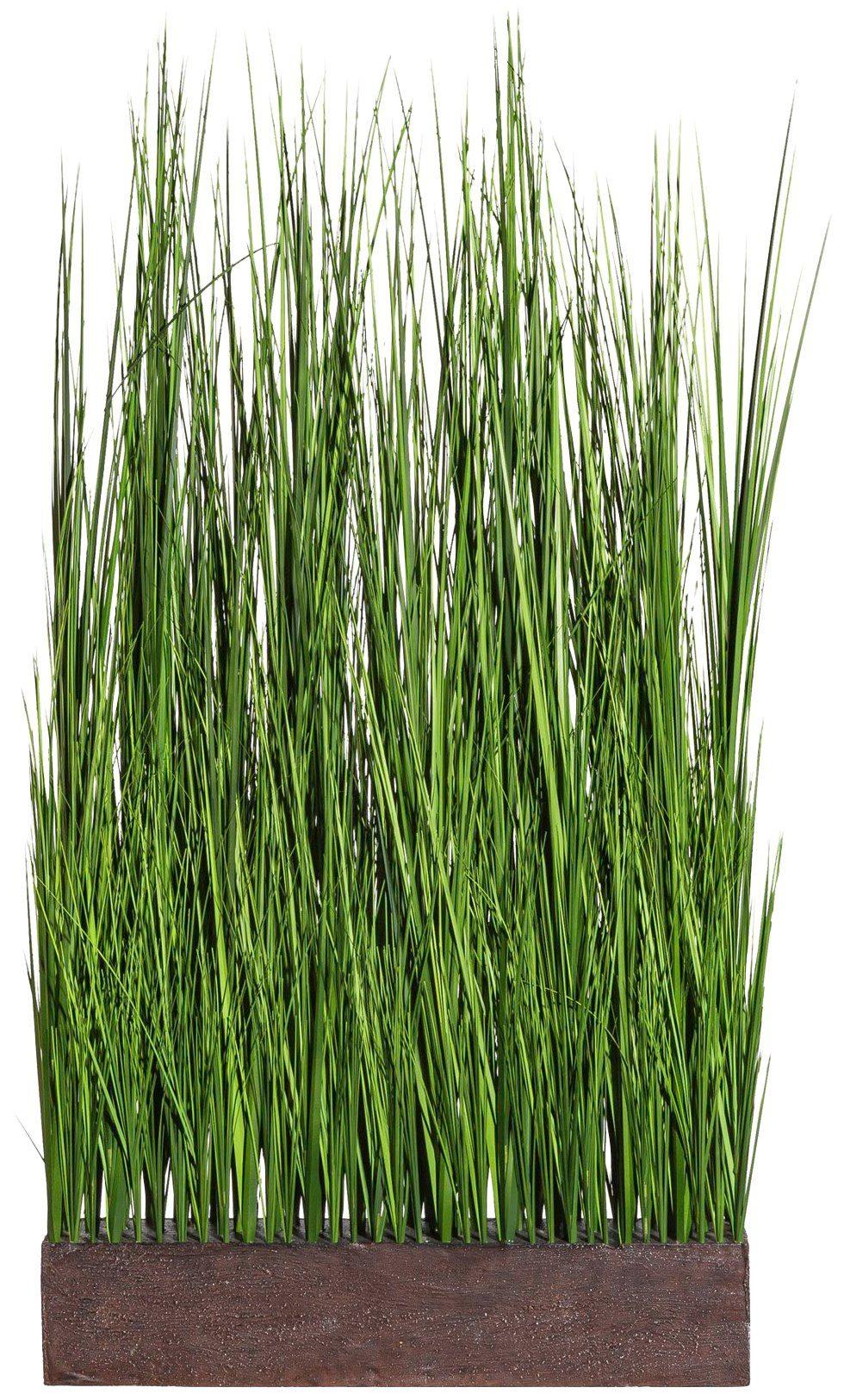 Kunstgras CREATIV GREEN "Gras Raumteiler", grün, B:61cm H:125cm T:10cm, Kunststoff, Kunstpflanzen, Kunstgras