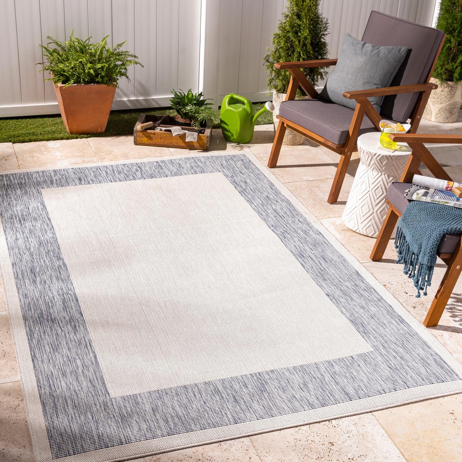 Teppich LIVABLISS "MELILLA", beige, B:200cm H:4mm L:275cm, Kunstfaser, Teppiche, Teppich, Teppich In- /Outdoor Boho Jute-Optik, Balkon, Terrasse, Garten, Beige