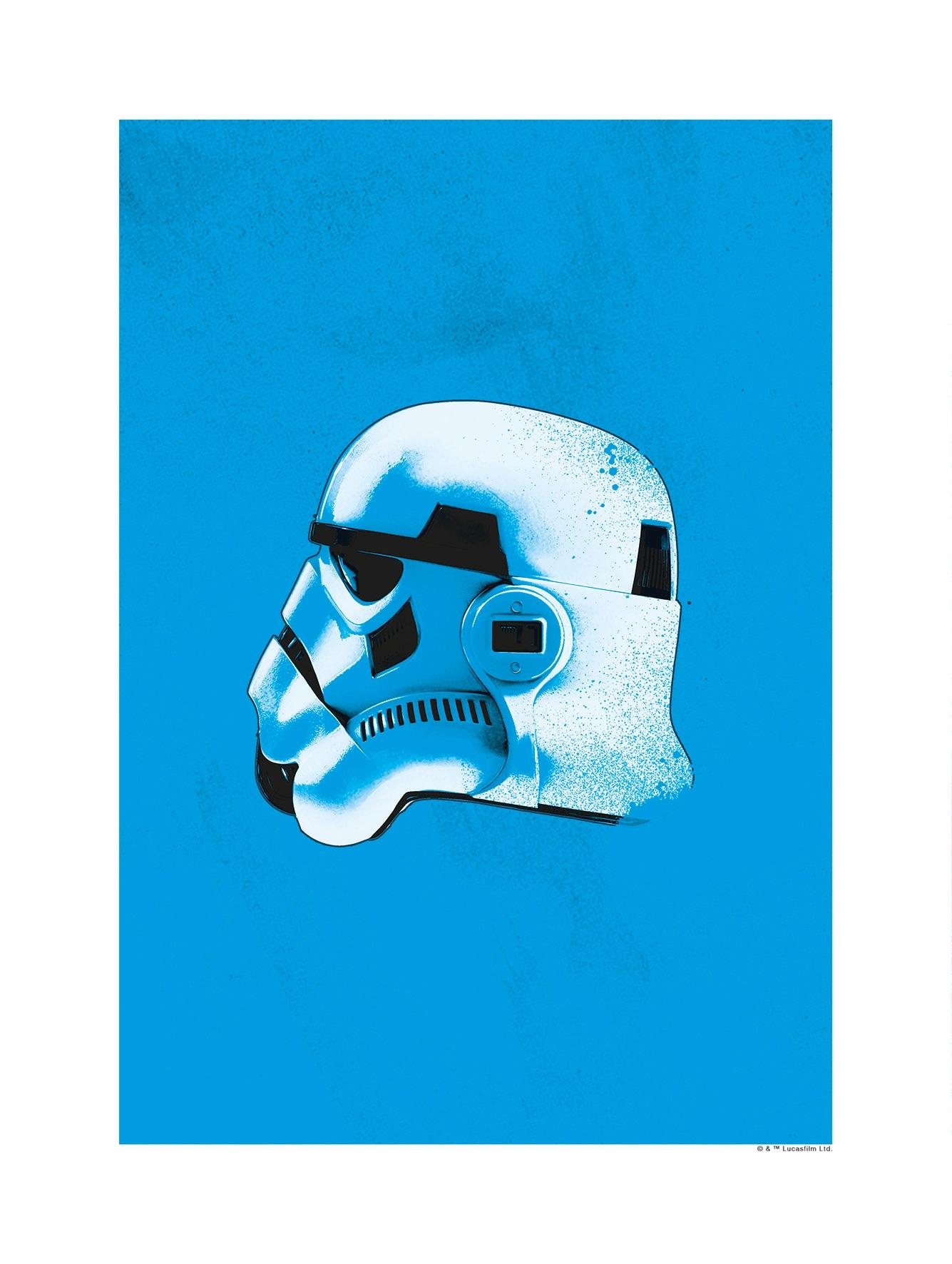 Bild KOMAR "Star Wars Classic Helmets Stormtrooper", bunt (farbe bild(er): bunt), B:30cm H:40cm, Holz, Papier, Bilder, Bild, Wandbild zur Dekoration im Kinderzimmer - ohne Rahmen