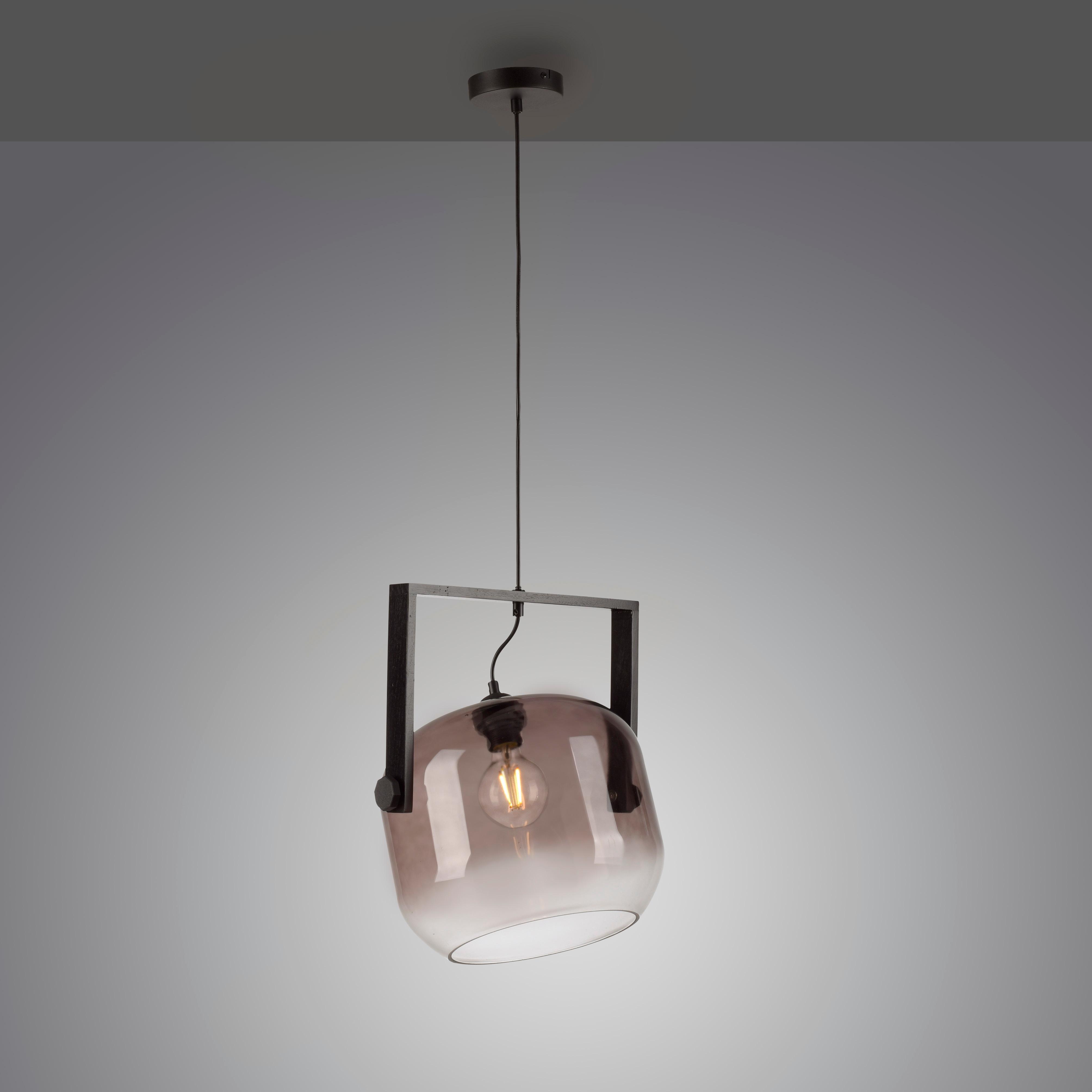 JUST LIGHT Pendelleuchte "CUP 2.0", schwarz, 1, Ø 30cm H: 60cm, 1 Stk., Leuchten, ExklusiveE27, Pendelleuchte