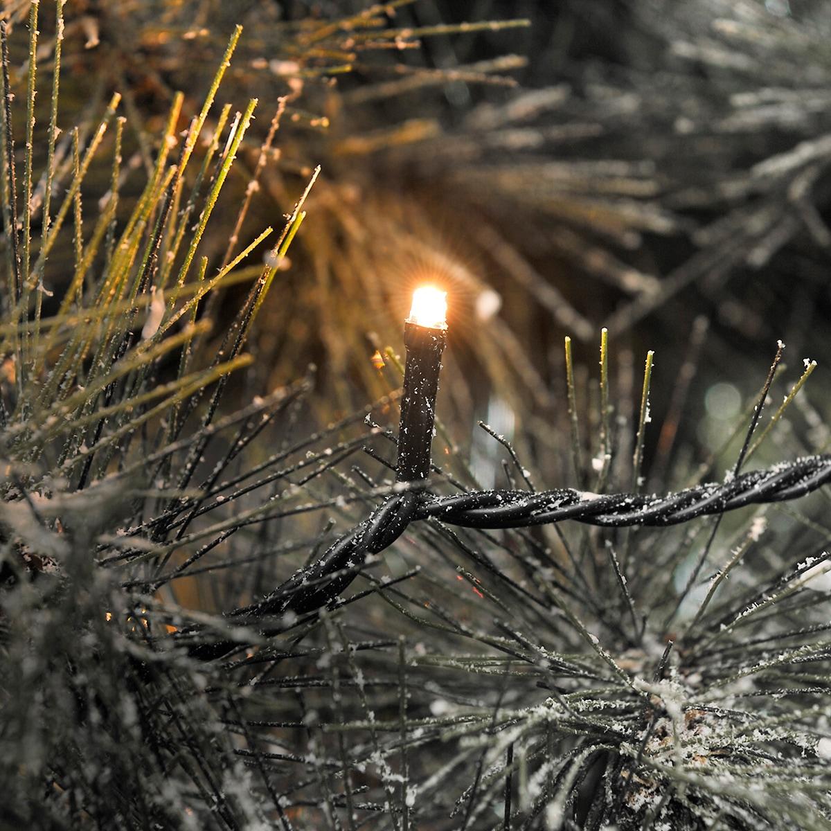 KONSTSMIDE LED-Lichterkette, Energieeffizienz: E, schwarz, Dioden 400 Stk. Flammen 400 Stk., Kabellänge 5m x Gesamtlänge 32,93m, Lichterketten, App-gesteuert (Android & IOS), 400 bernsteinfarbene Dioden, LED-Lichterkette