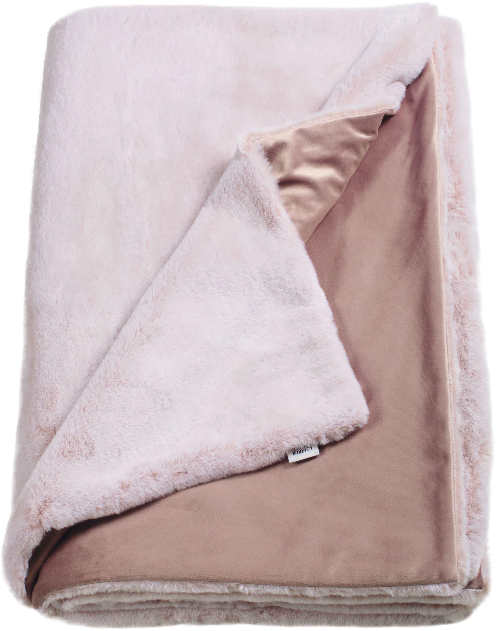 Wohndecke "Cozy", rosa (rose), B:130cm L:170cm, Polyester, SCHÖNER WOHNEN-KOLLEKTION, Wohndecken, Wohndecke, aus weichem Kunstfell, Kuscheldecke