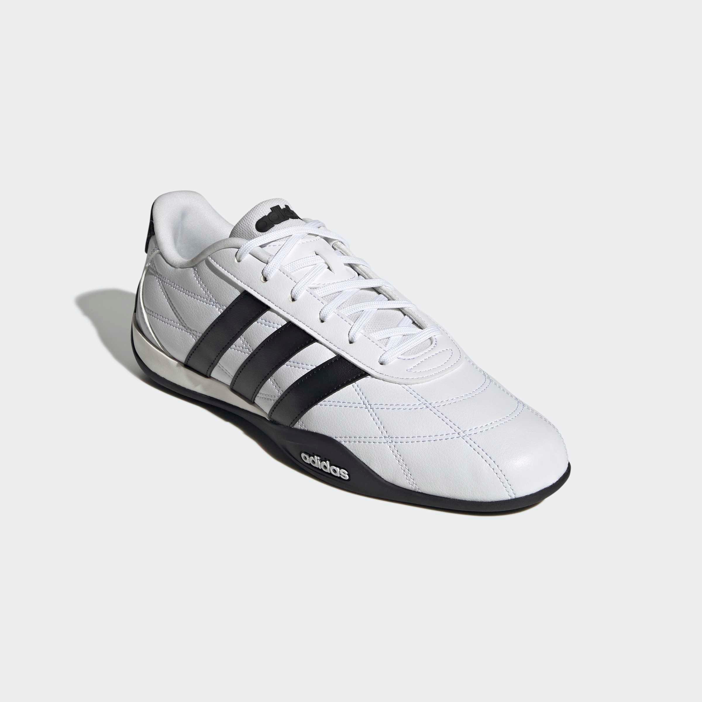 Sneaker ADIDAS SPORTSWEAR "GROUNDPULSE", Herren, Gr. 43, cloud weiß, core schwarz, ftwr weiß, Leder, Synthetik, Schuhe Sneaker
