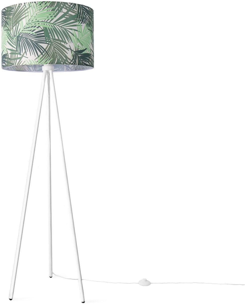 PACO HOME Stehlampe "Trina Ostende", weiß, H: 148,5cm, Leuchten, Lampenschirm Büro Stativ Leselampe Deko Kinderzimmer Jungle, Stehlampe