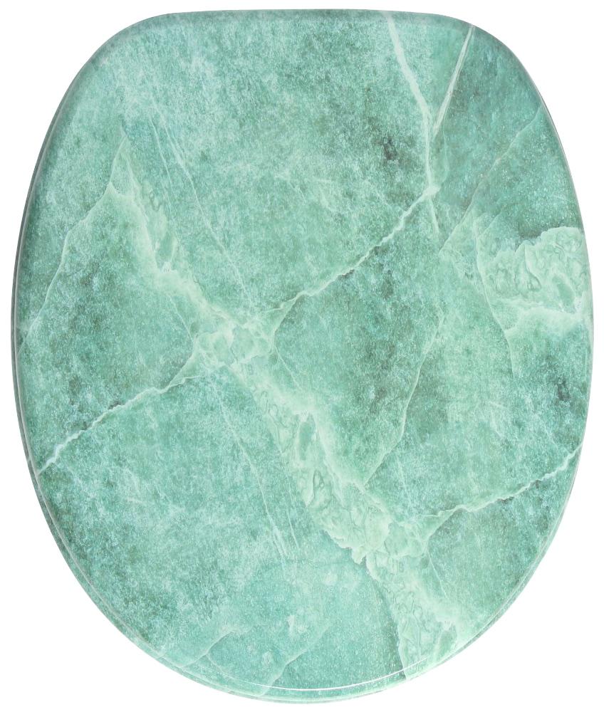 WC-Sitz SANILO "Marmor Grün", grün, B:37,7cm L:47cm, MDF - Mitteldichte Holzfaserplatte, WC-Sitze, WC-Sitz