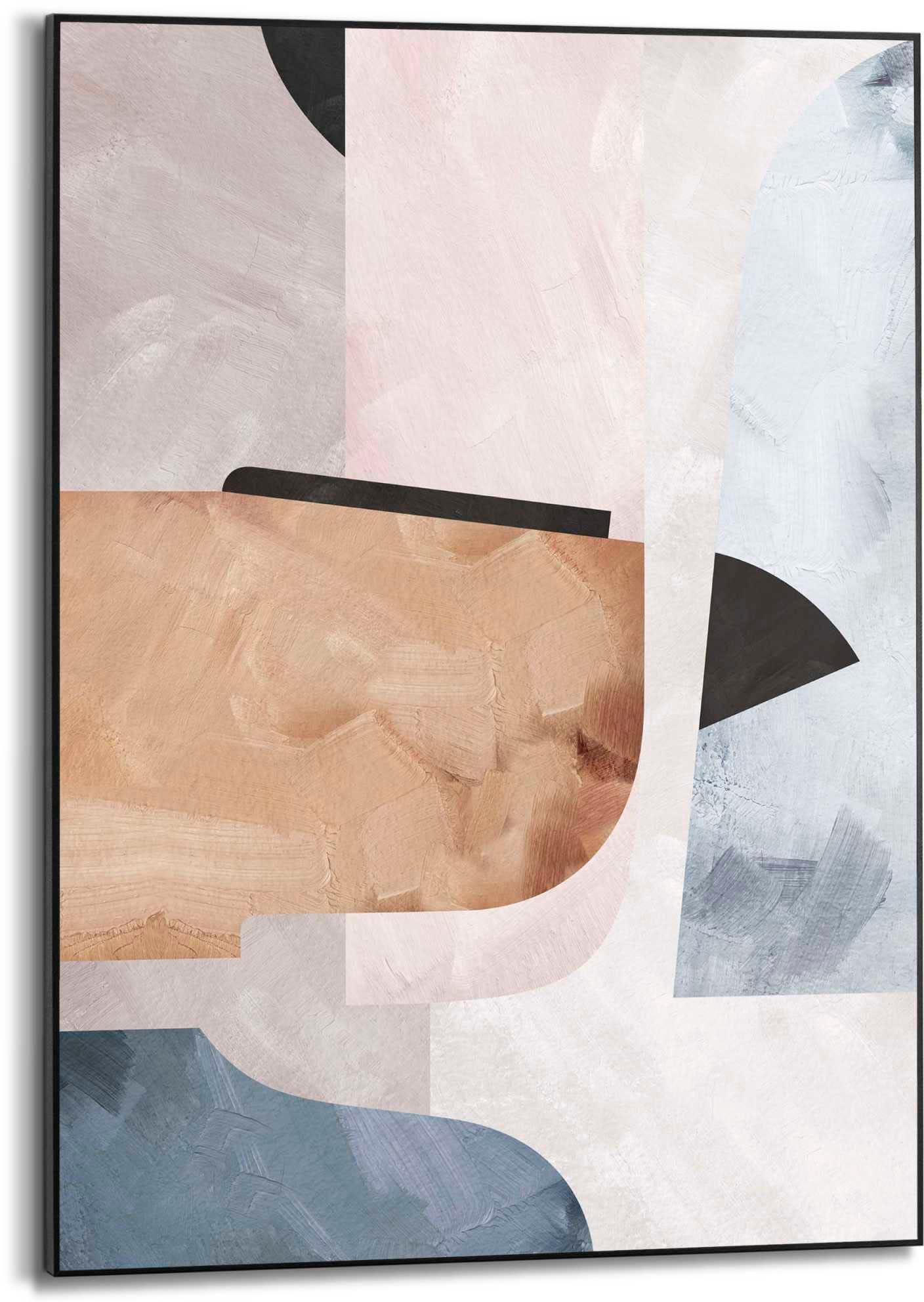 Poster REINDERS "Abstrakte Illusion II", beige (farbe bild(er): beige), B:50cm H:70cm T:1,6cm, MDF, Bilder, Poster