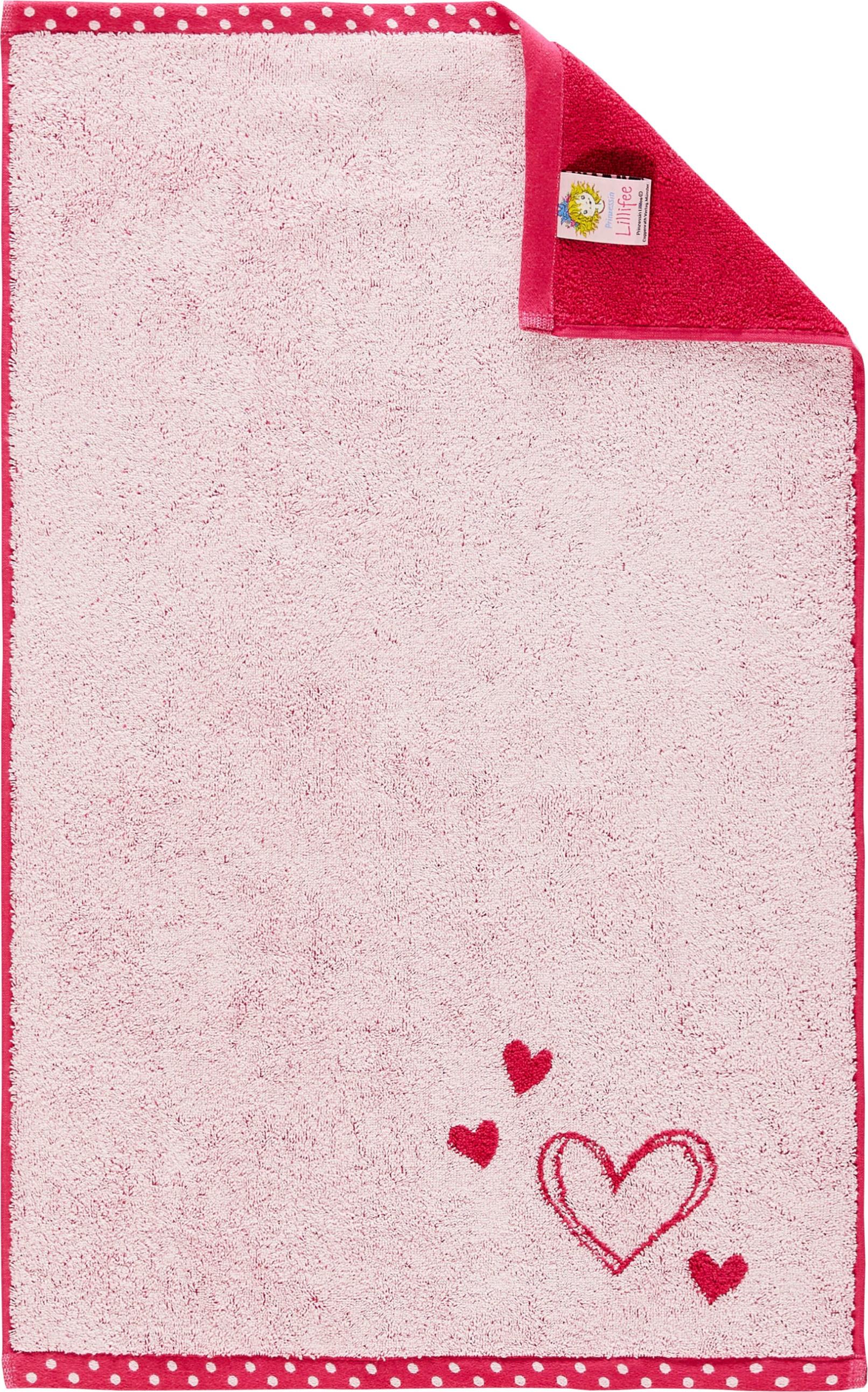 Duschtuch DYCKHOFF "Lillifee", pink, B:70cm L:130cm, Walkfrottier, Obermaterial: 100% Baumwolle, Handtücher, Duschtuch, 100 % Baumwolle