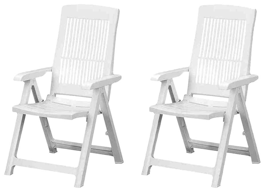 Gartensessel PROGARDEN "Tampa", weiß, B:44cm H:111cm T:50cm, Sessel, Gartensessel