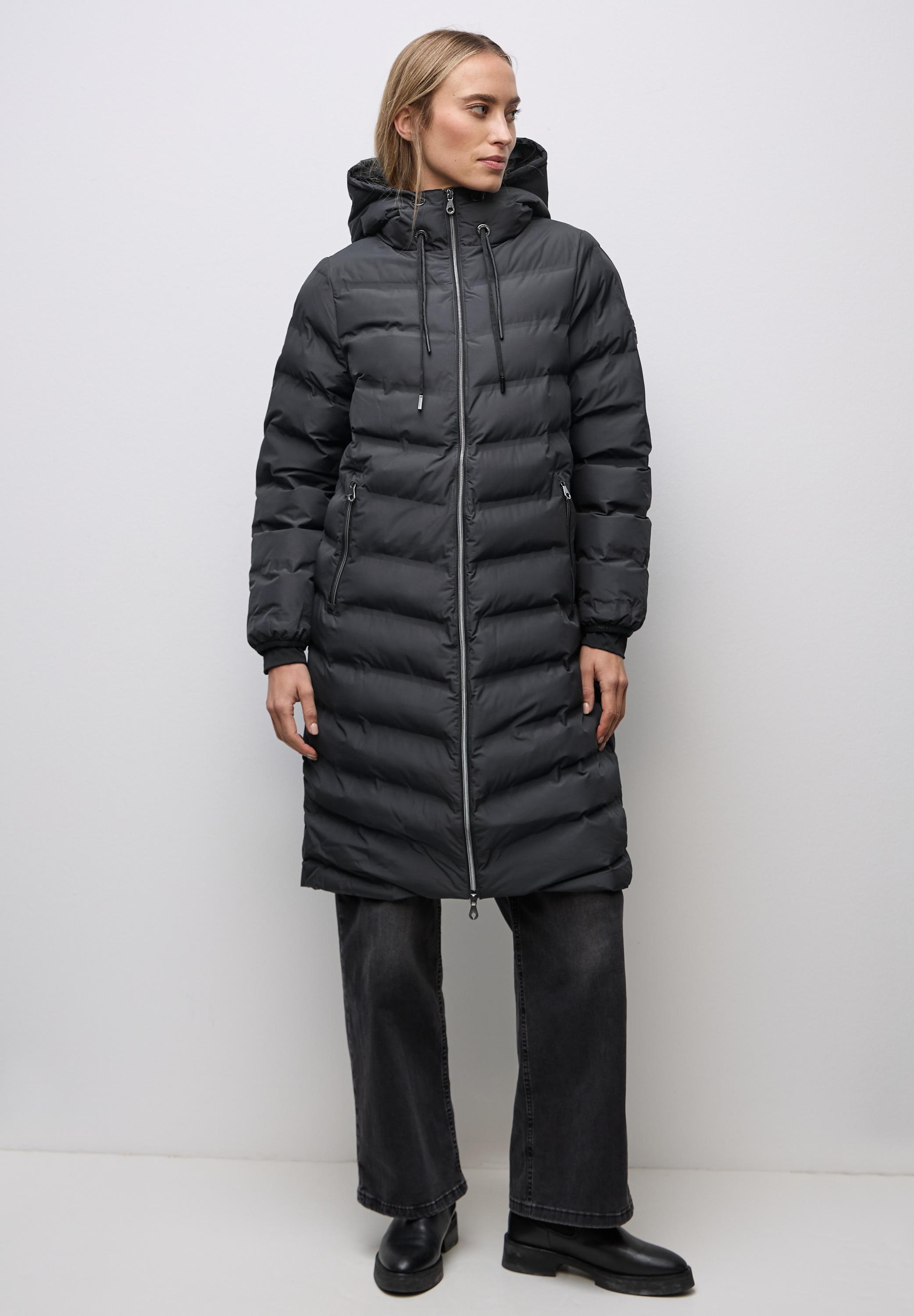 Steppmantel Street One, Damen, Gr. 36, Obsidian Blau, Stoff, Obermaterial: 100% Polyester. Futter: 100% Nylon. FüLlung: 100% Polyester, Unifarben, Comfort Fit Ca. Mitte Oberschenkel, Ohne Ausschnitt, BüNdchen, MäNtel Steppmantel, Mit Kapuze