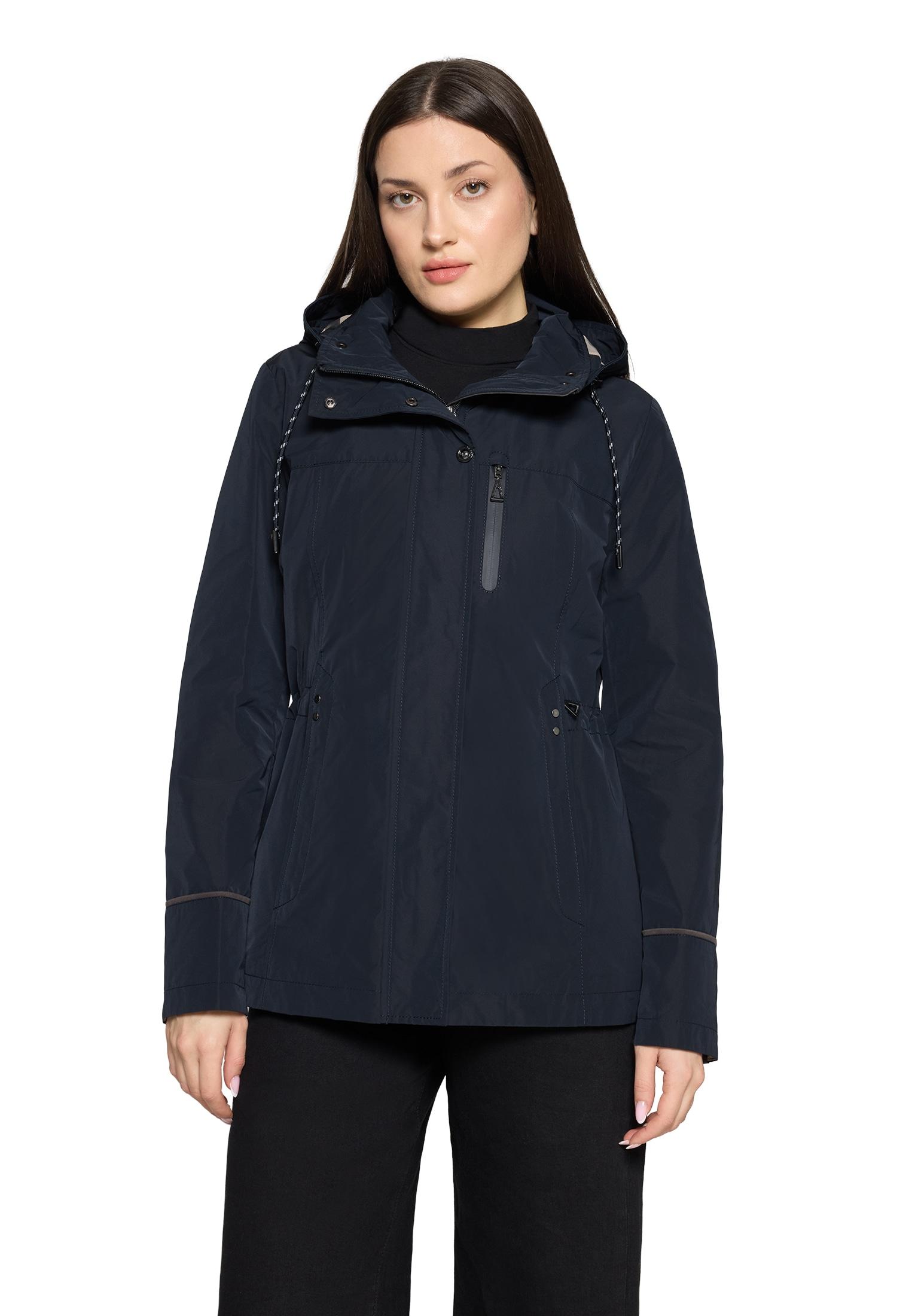 Outdoorjacke Gil Bret, Damen, Gr. 42, Schwarz Navy, Web, Obermaterial: 100% Polyester, Unifarben, Regular Fit Normal, Jacken Outdoorjacke, Mit Kapuze