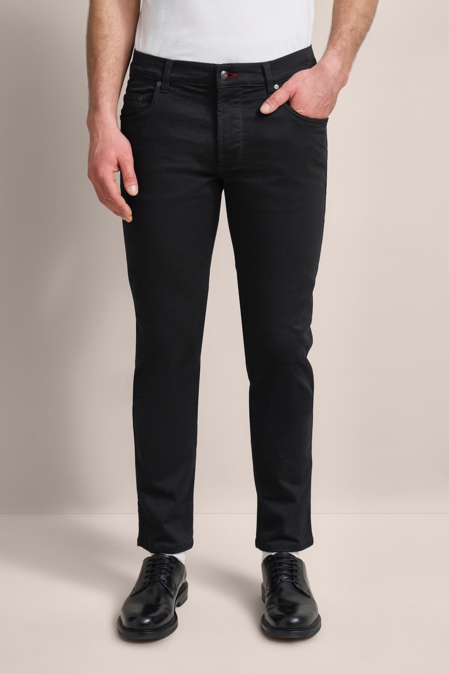 5-Pocket-Jeans Bugatti "Basic Essentials", Herren, Gr. 33, LäNge 34, Schwarz, 92% Baumwolle, 6% Polyester, 2% Elasthan, Jeans 5-Pocket-Jeans, Flexcity-Stretch