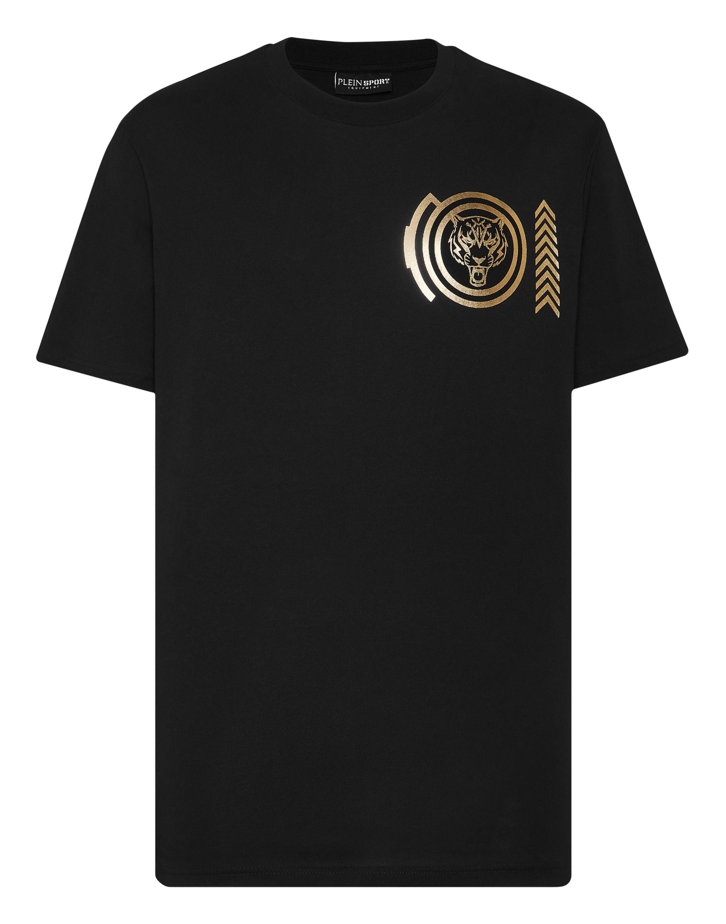 T-Shirt Plein Sport "Tiger", Jungen, Gr. Xxl, 0293, Schwarz, Lightgold, Obermaterial: 100% Baumwolle, Shirts T-Shirt