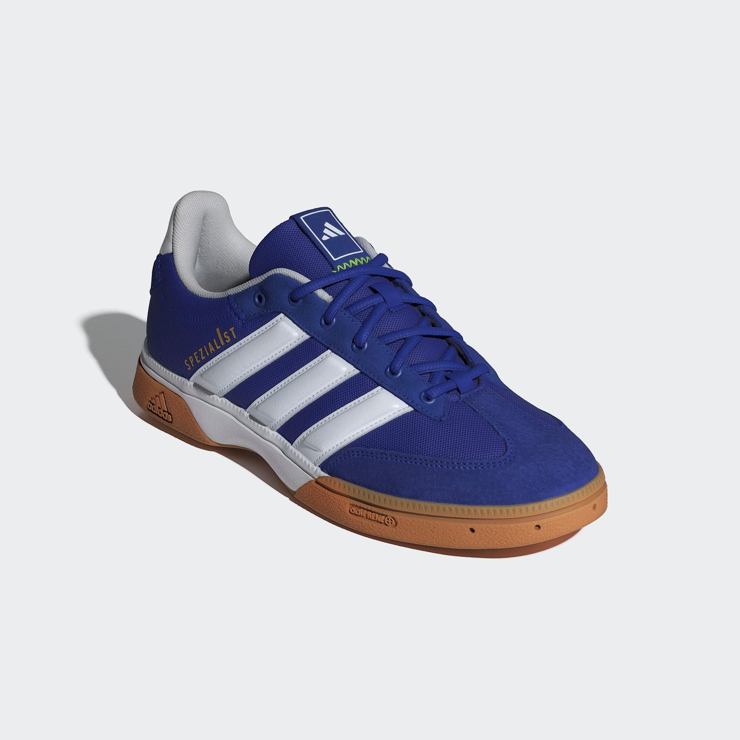 Hallenschuh Adidas Performance "Spezialist Indoor", Herren, Gr. 41, Bunt (Lucid Blau, Ftwr Weiß, Lucid Lemon), Synthetik, Textil, Schuhe Hallenschuh, Geeignet FüR Jeden Hallensport