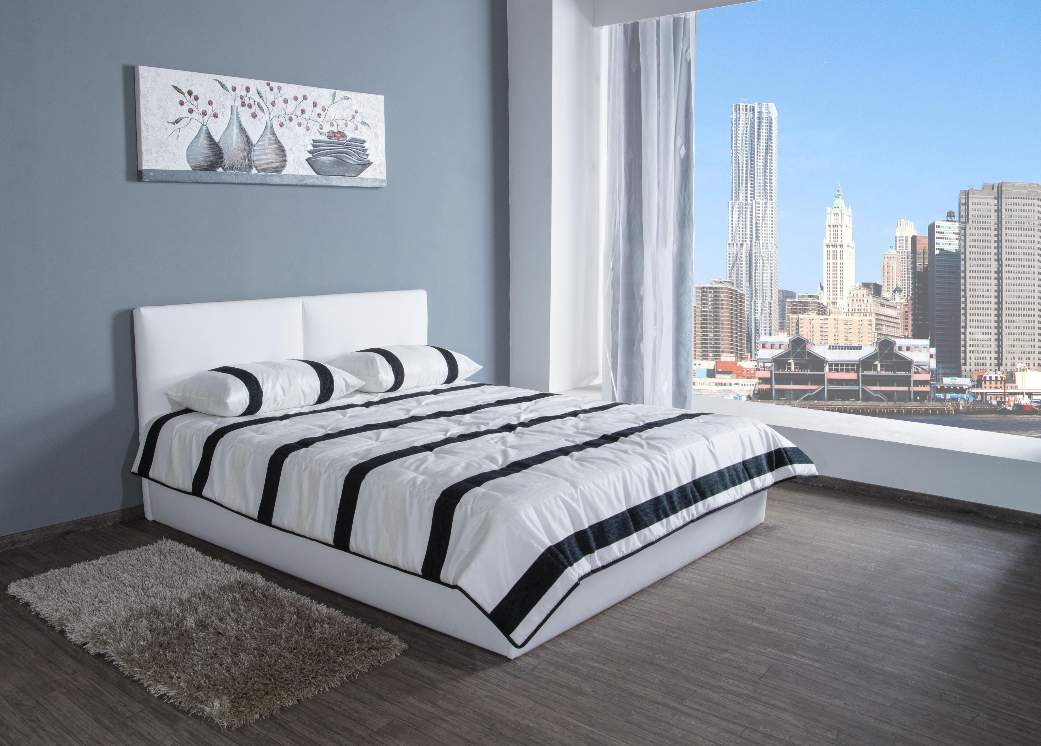 Bett "Polsterbett Oslo in verschiedenen Härtegraden und Größen", weiß, komforthöhe 44 cm, B:190cm L:210cm, Bezug 100% Polyurethan pflegeleicht, Polsterung: Polsterwatte, Material Gestell: gepolsterter Holzwerkstoff, , WESTFALIA SCHLAFKOMFORT, Betten, Bett, wahlweise mit oder ohne Bettkasten