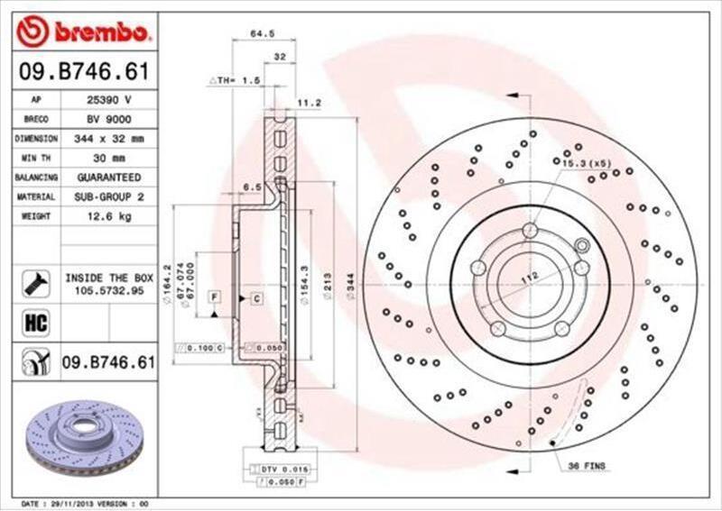 Disco Freno Brembo Articolo: 09.B746.61