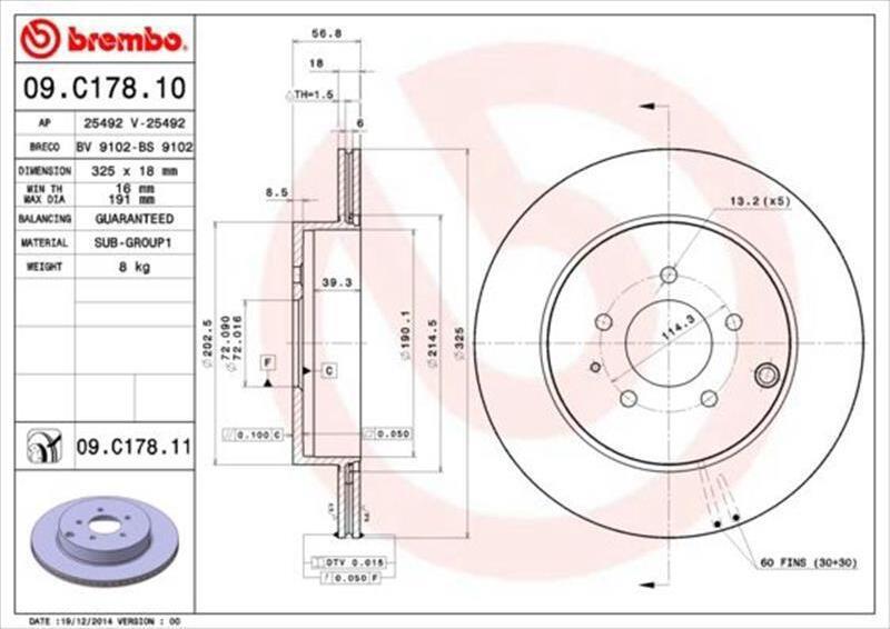 Disco Freno Brembo 09.C178.11