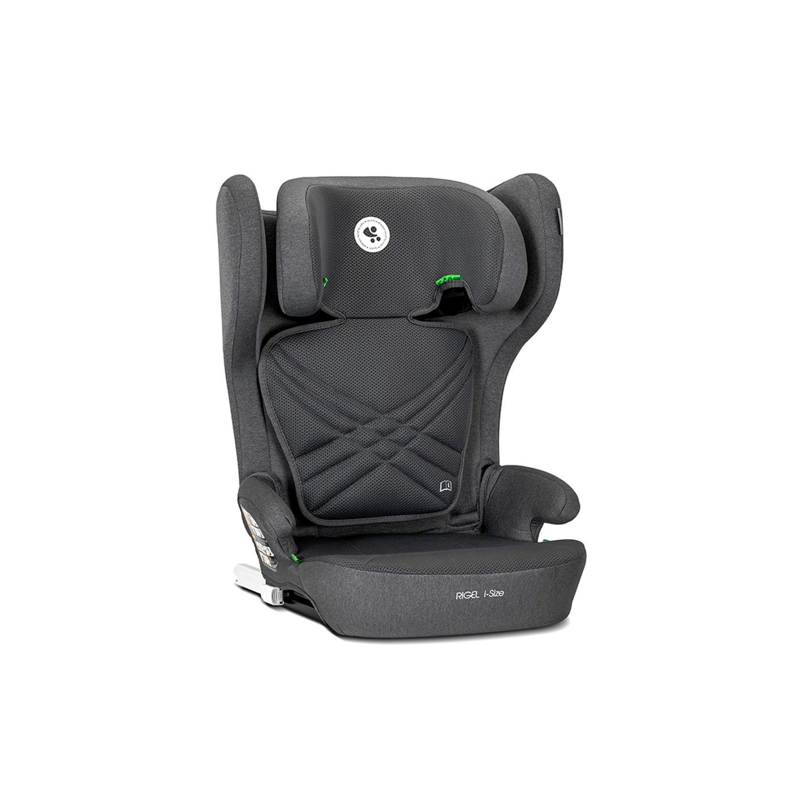 Lorelli Kindersitz Rigel i-Size (100-150cm) Gruppe 2/3 faltbar Isofix Kopfstütze grau