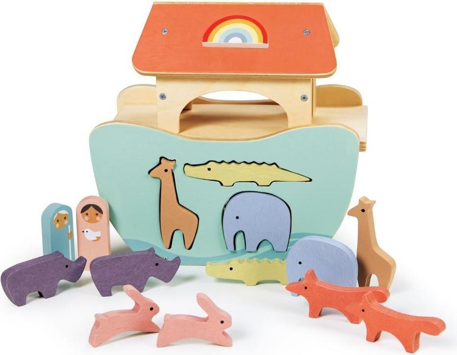 Tender Leaf - Arca Di Noè, Giocattolo In Legno Per L'ordinamento Delle Forme Per Bambini