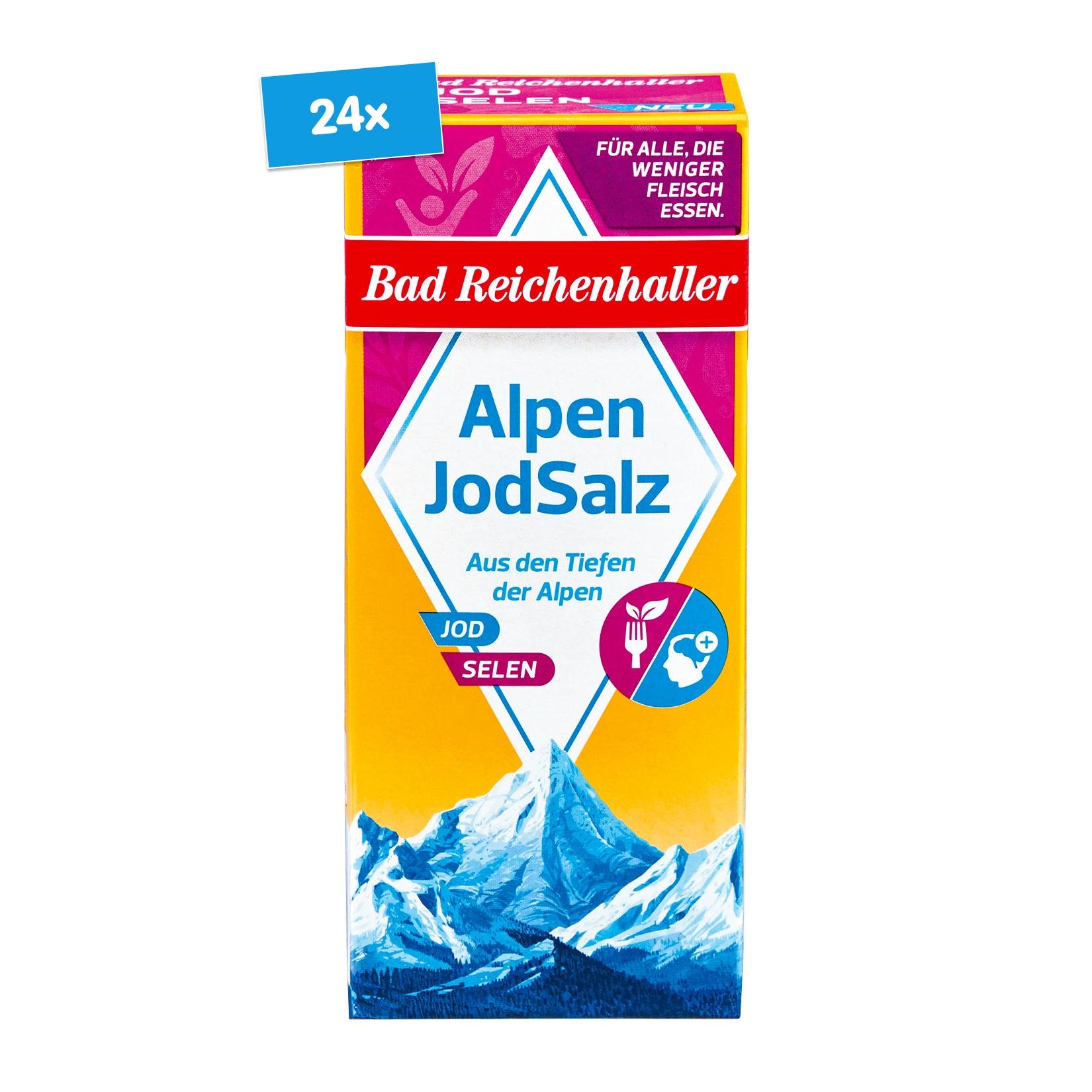 Bad Reichenhaller Alpen Jodsalz + Selen 500 g, 24er Pack