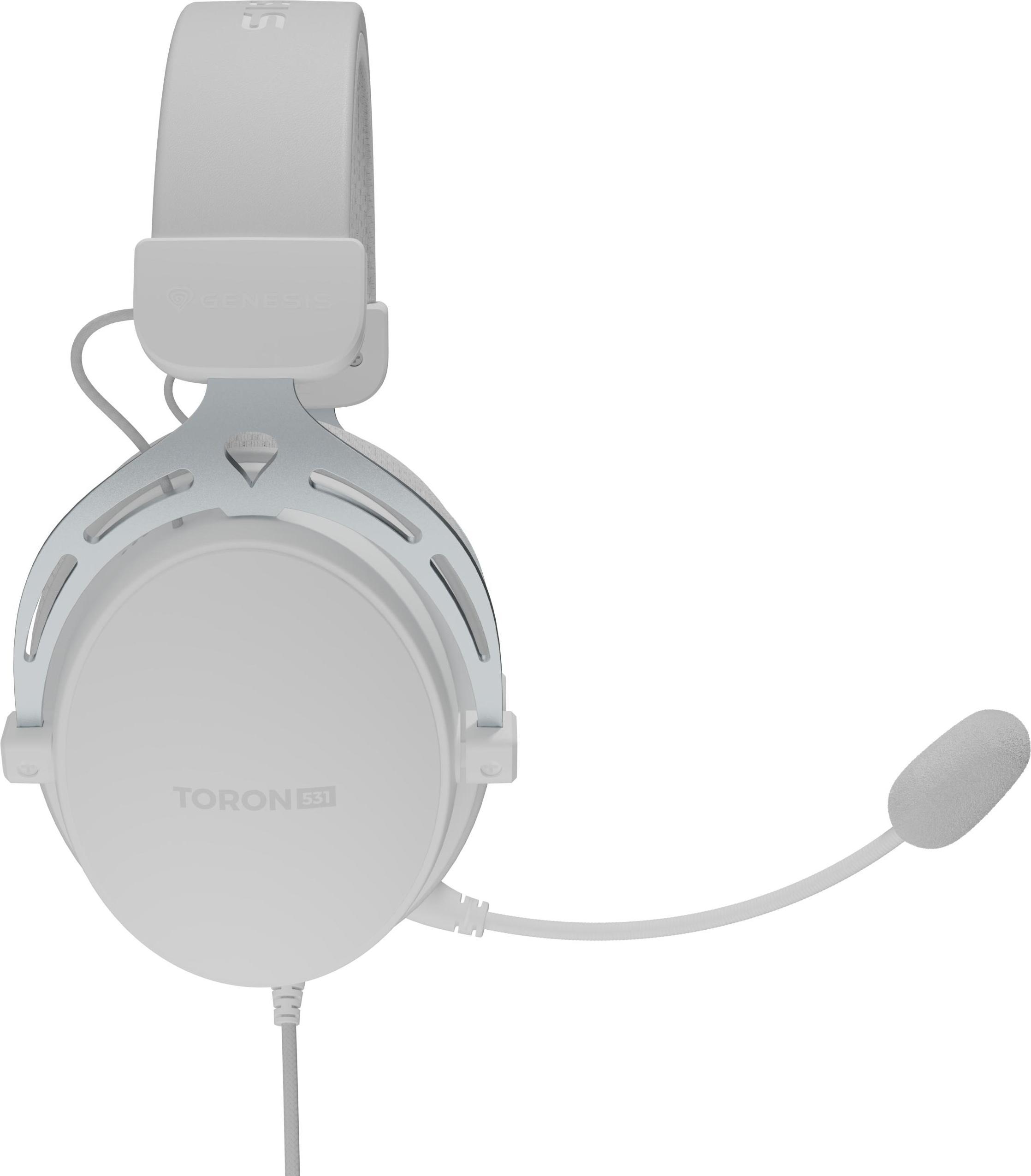 Genesis Gaming Headset | Toron 531 | Wired | Over-Ear | Microphone | White