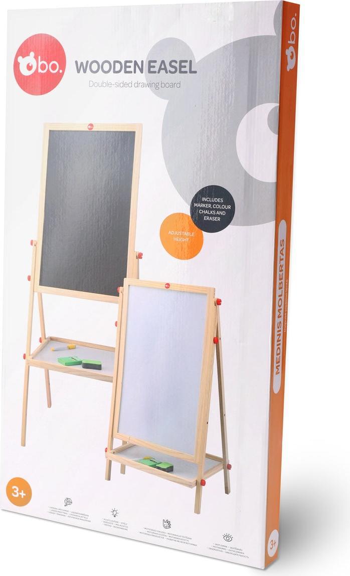 Bo. Cavalletto In Legno, Tavolo Da Disegno Fronte-Retro