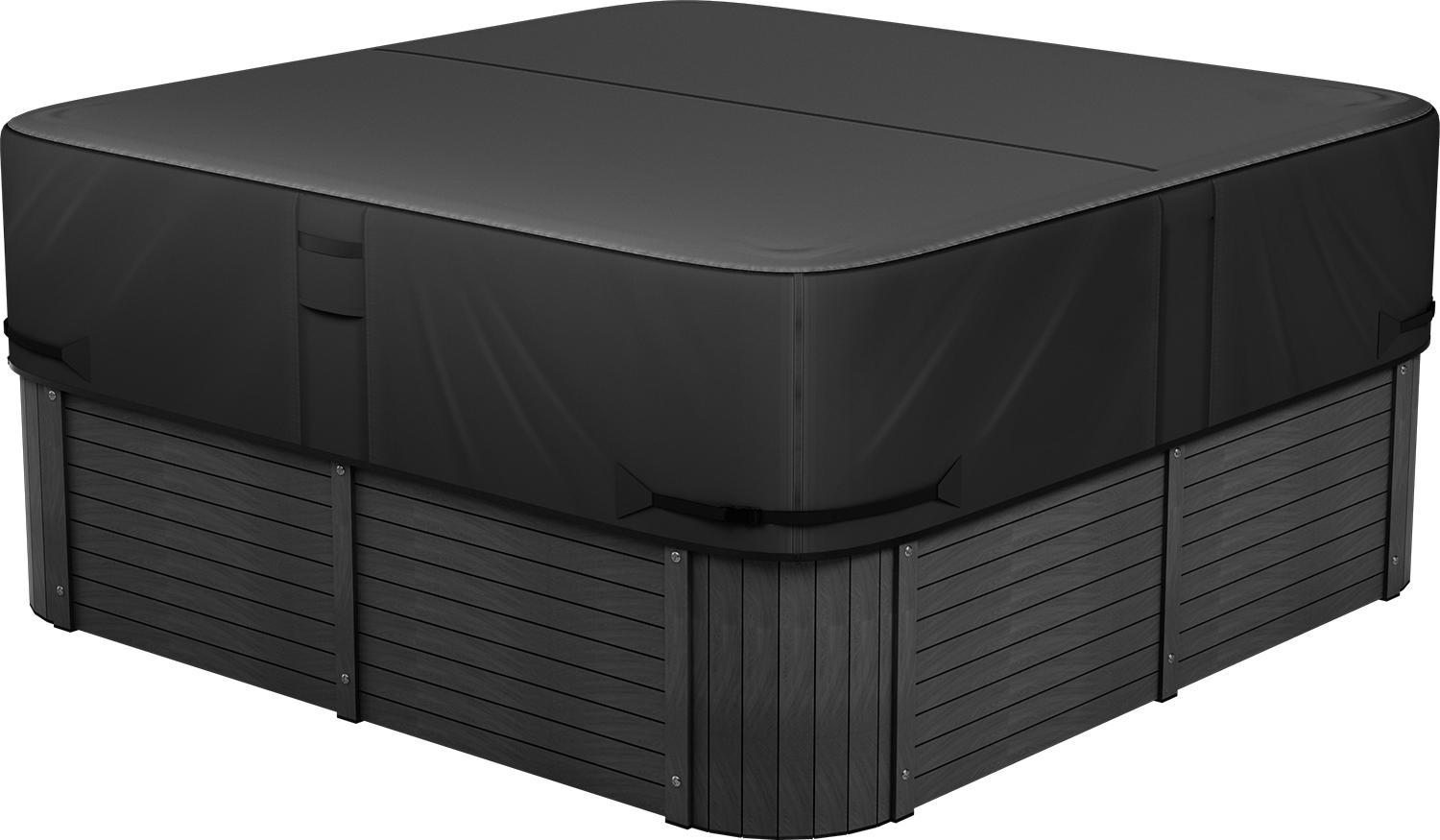 Vevor Copertura Per Vasca Idromassaggio (2362 X 2362 X 508 Mm) Resistente Alle Intemperie E All'acqua, Copertura Per Spa In Tessuto Oxford E Con Resistenza Allo Strappo 950 N, Antipolvere Per Vasche Da Bagno Nero