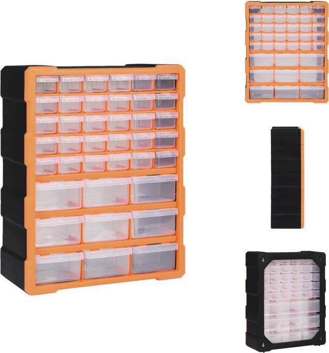 Vidaxl Organizzatore Multi-Cassetto Con 39 Cassetti 38X16X47 Cm - Cassette Per Attrezzi