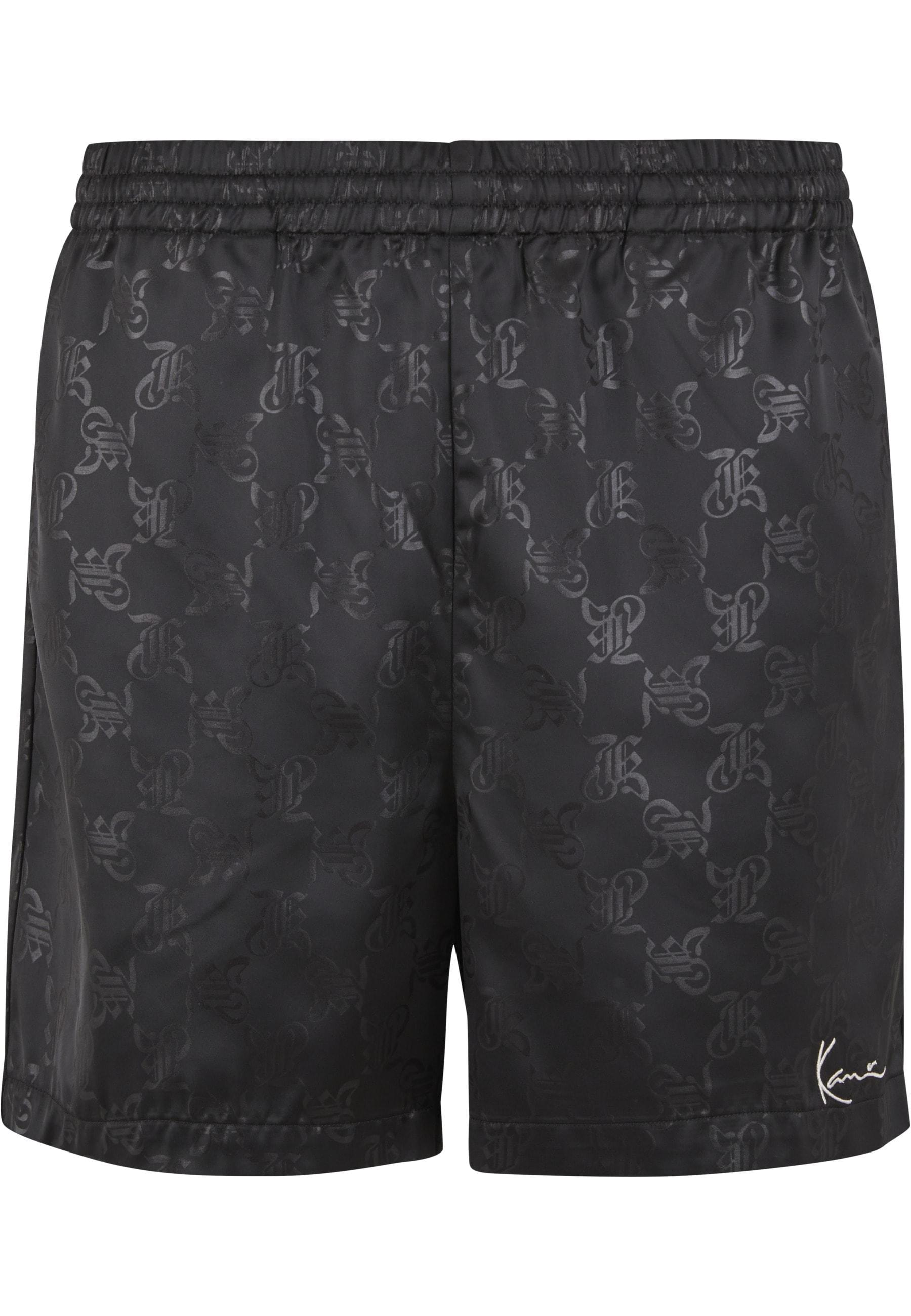 Shorts Karl Kani "Karl Kani Signature Aop Resort Shorts", Herren, Gr. L, Us-GrößEn, Schwarz, 98% Polyester, 2% Elasthan, Loose Fit, Hosen Shorts