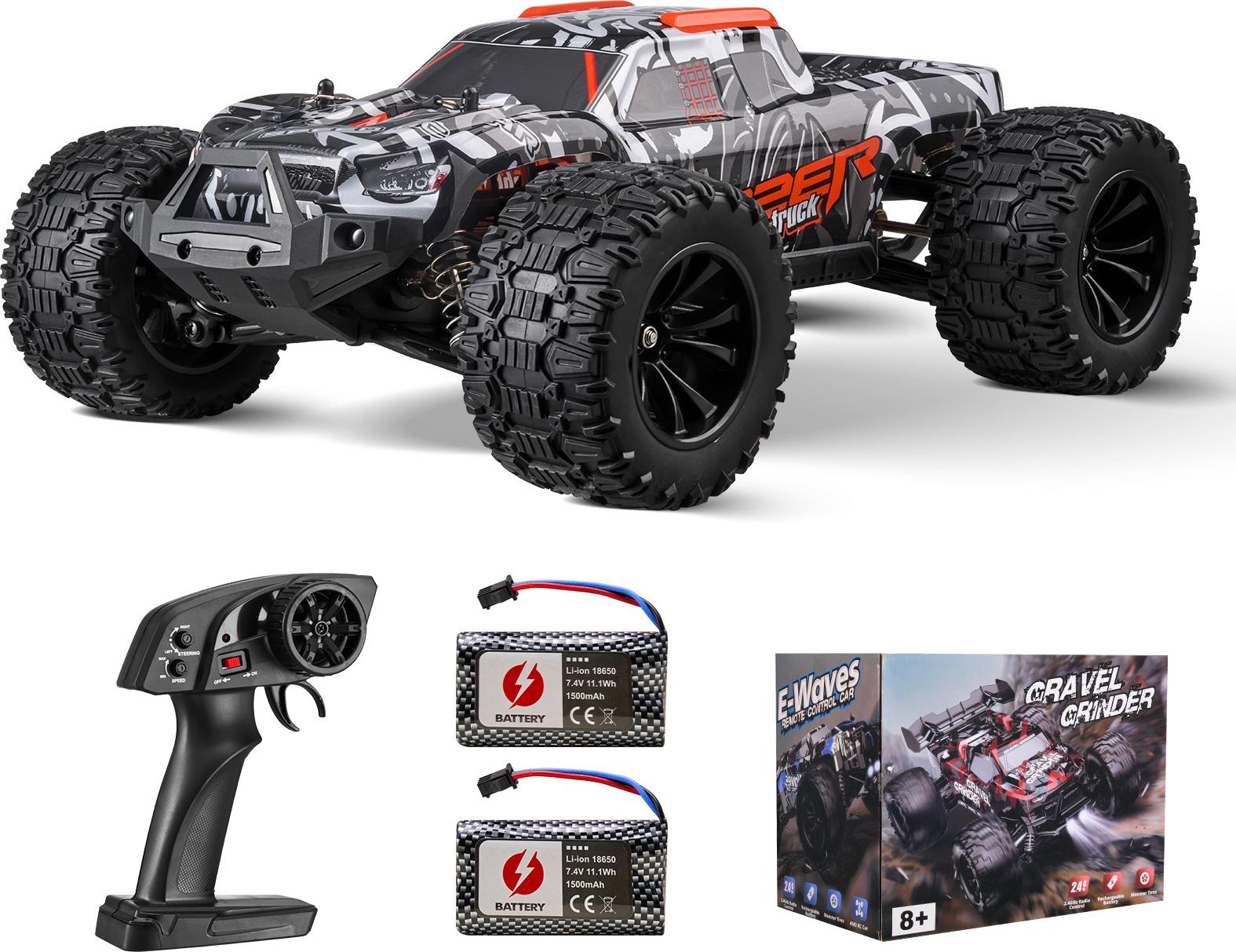 Vevor Auto Telecomandata, Auto Rc In Scala 1:14, Monster Truck Fuoristrada 4WD All-Terrain Con Impennata A 45° E 2 Batterie, Camion Rc Ad Alta Velocità Da 38 Km/H